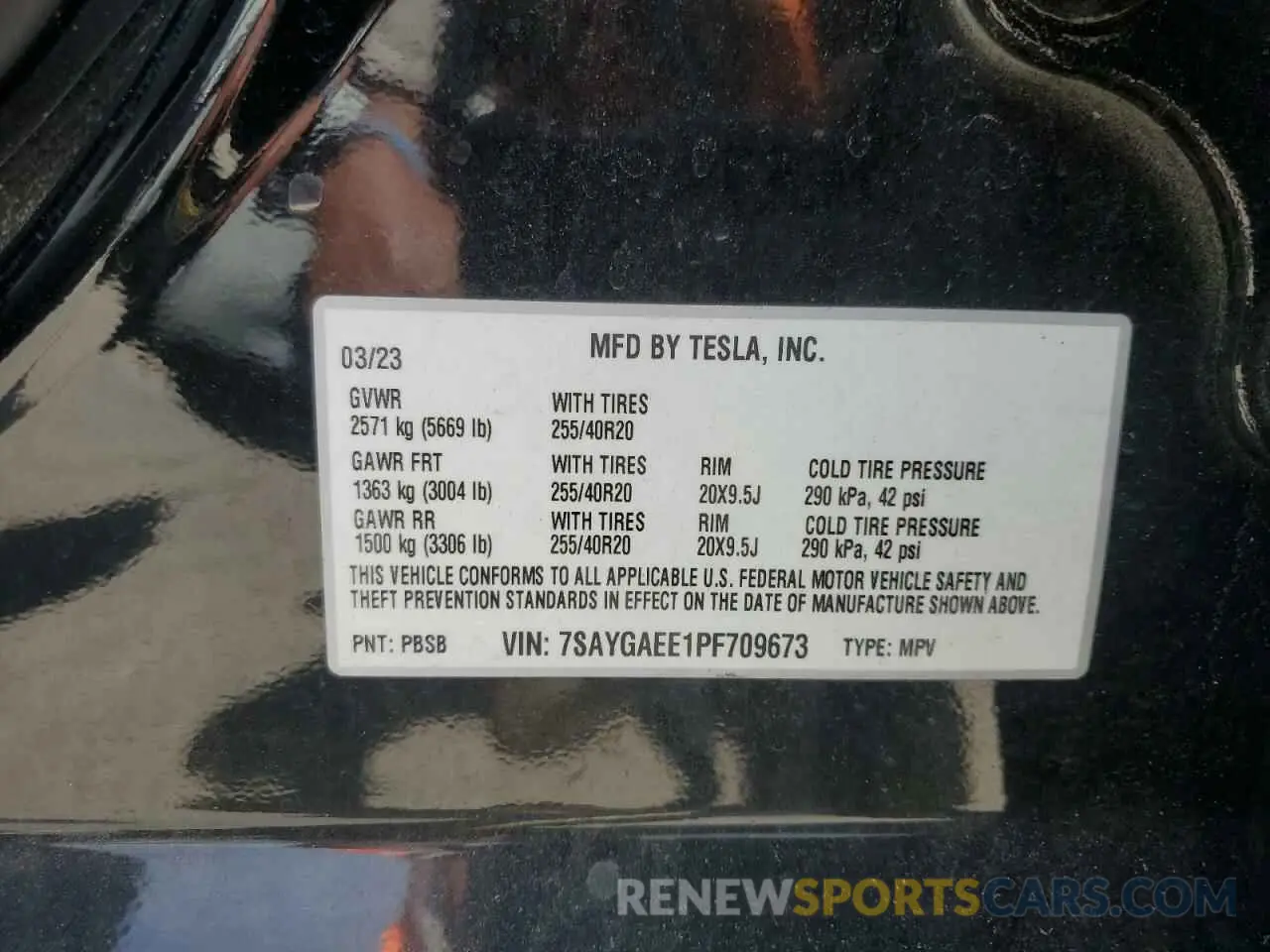 12 Photograph of a damaged car 7SAYGAEE1PF709673 TESLA MODEL Y 2023