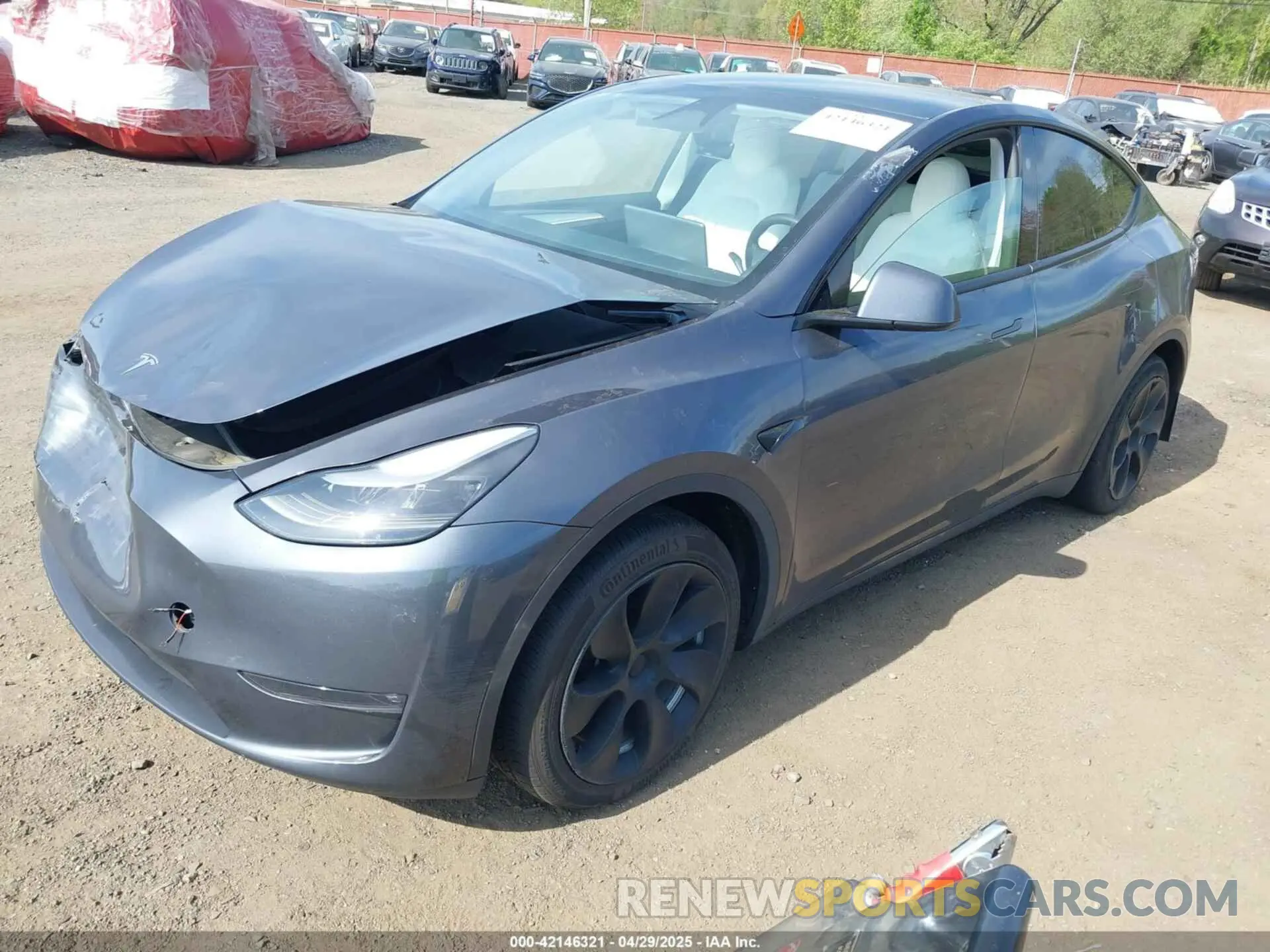 2 Фотография поврежденного автомобиля 7SAYGAEE1PF889267 TESLA MODEL Y 2023