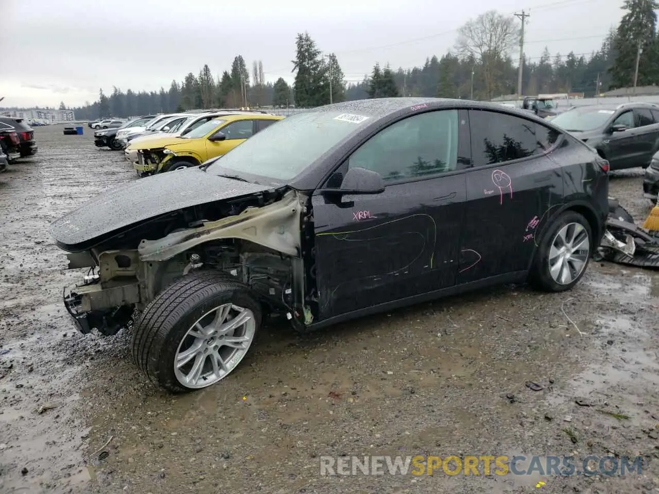 1 Photograph of a damaged car 7SAYGAEE2PF595473 TESLA MODEL Y 2023