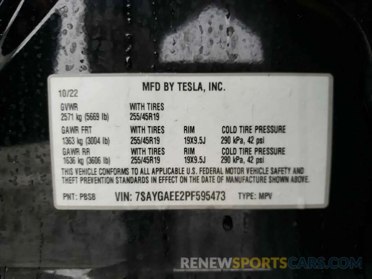 13 Photograph of a damaged car 7SAYGAEE2PF595473 TESLA MODEL Y 2023