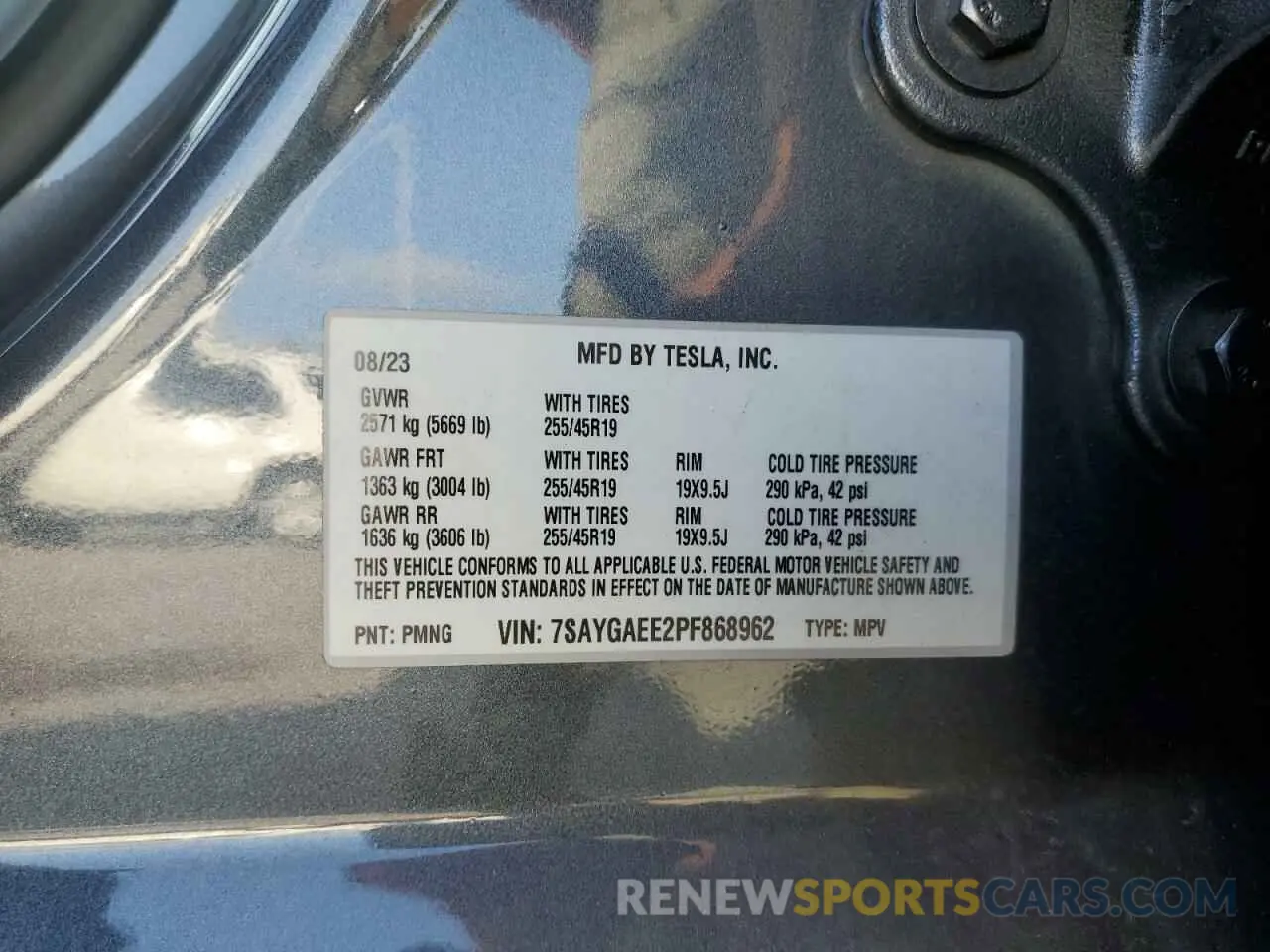 12 Фотография поврежденного автомобиля 7SAYGAEE2PF868962 TESLA MODEL Y 2023