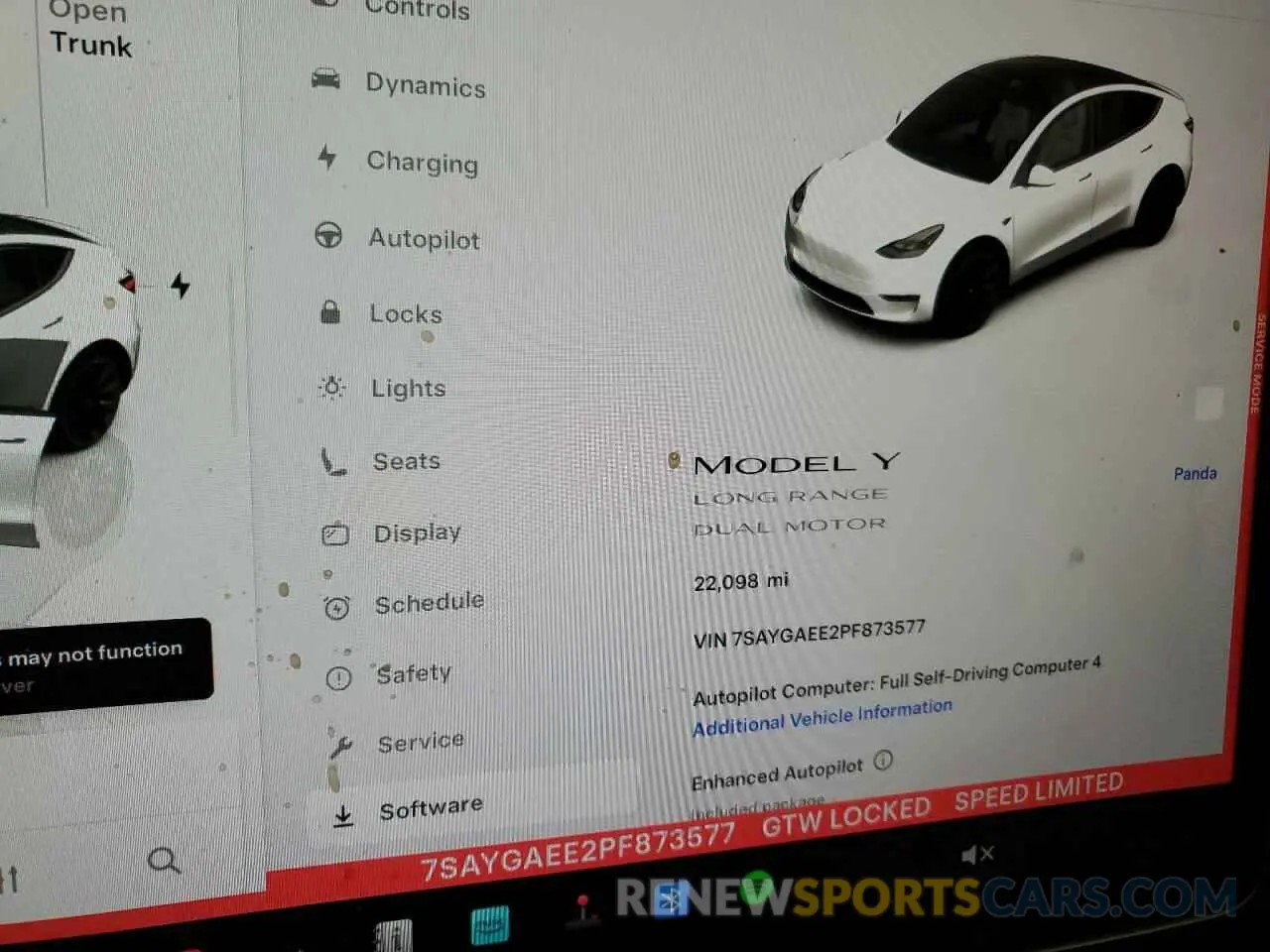 9 Фотография поврежденного автомобиля 7SAYGAEE2PF873577 TESLA MODEL Y 2023