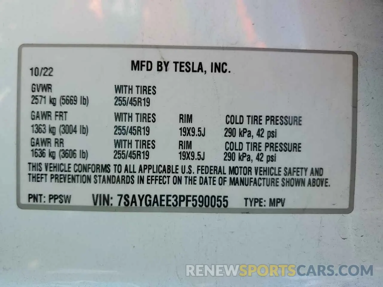 16 Photograph of a damaged car 7SAYGAEE3PF590055 TESLA MODEL Y 2023