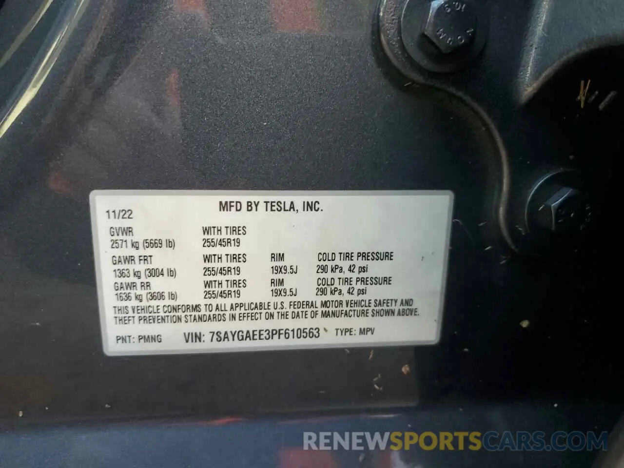 14 Photograph of a damaged car 7SAYGAEE3PF610563 TESLA MODEL Y 2023