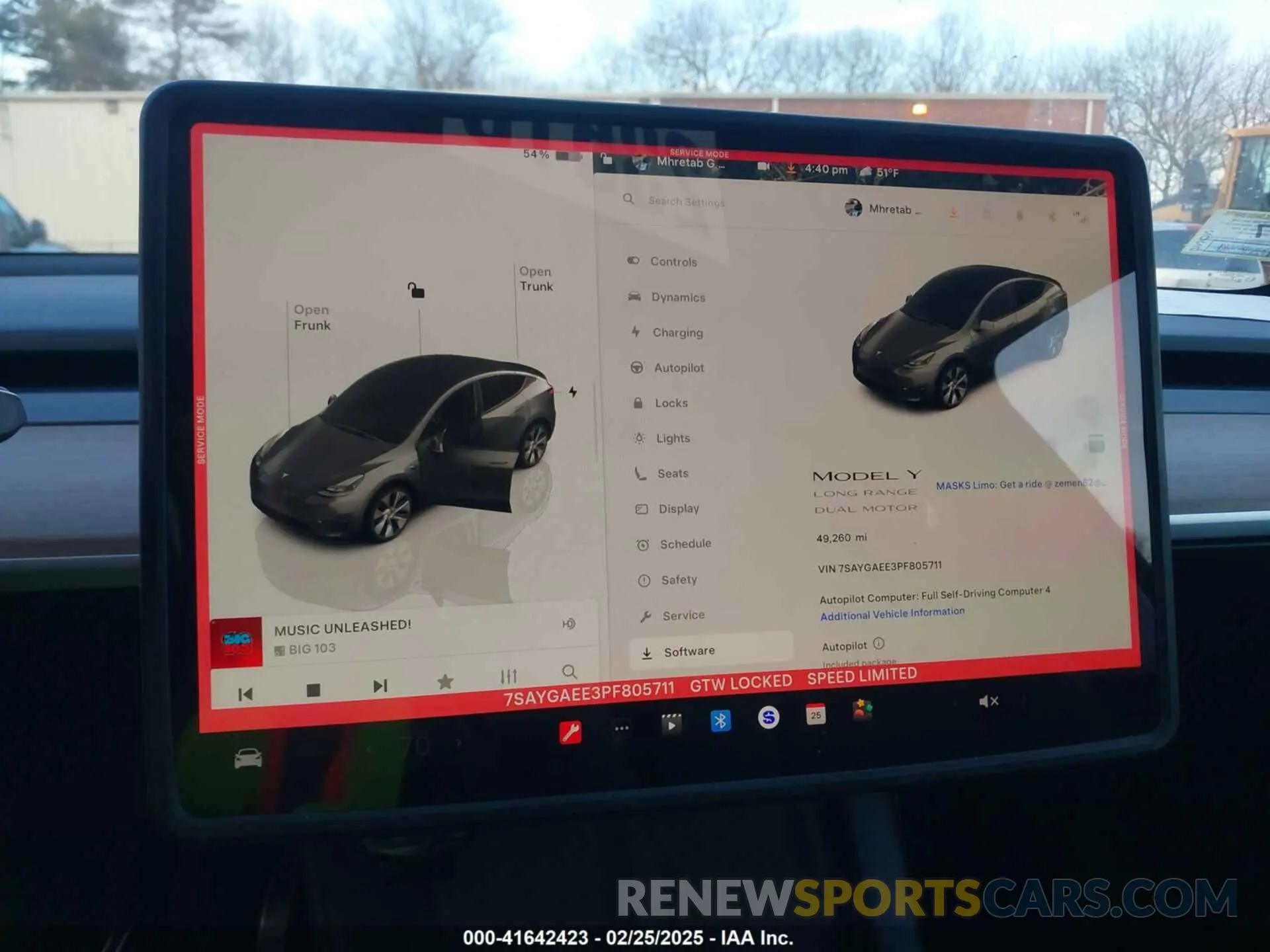 7 Photograph of a damaged car 7SAYGAEE3PF805711 TESLA MODEL Y 2023