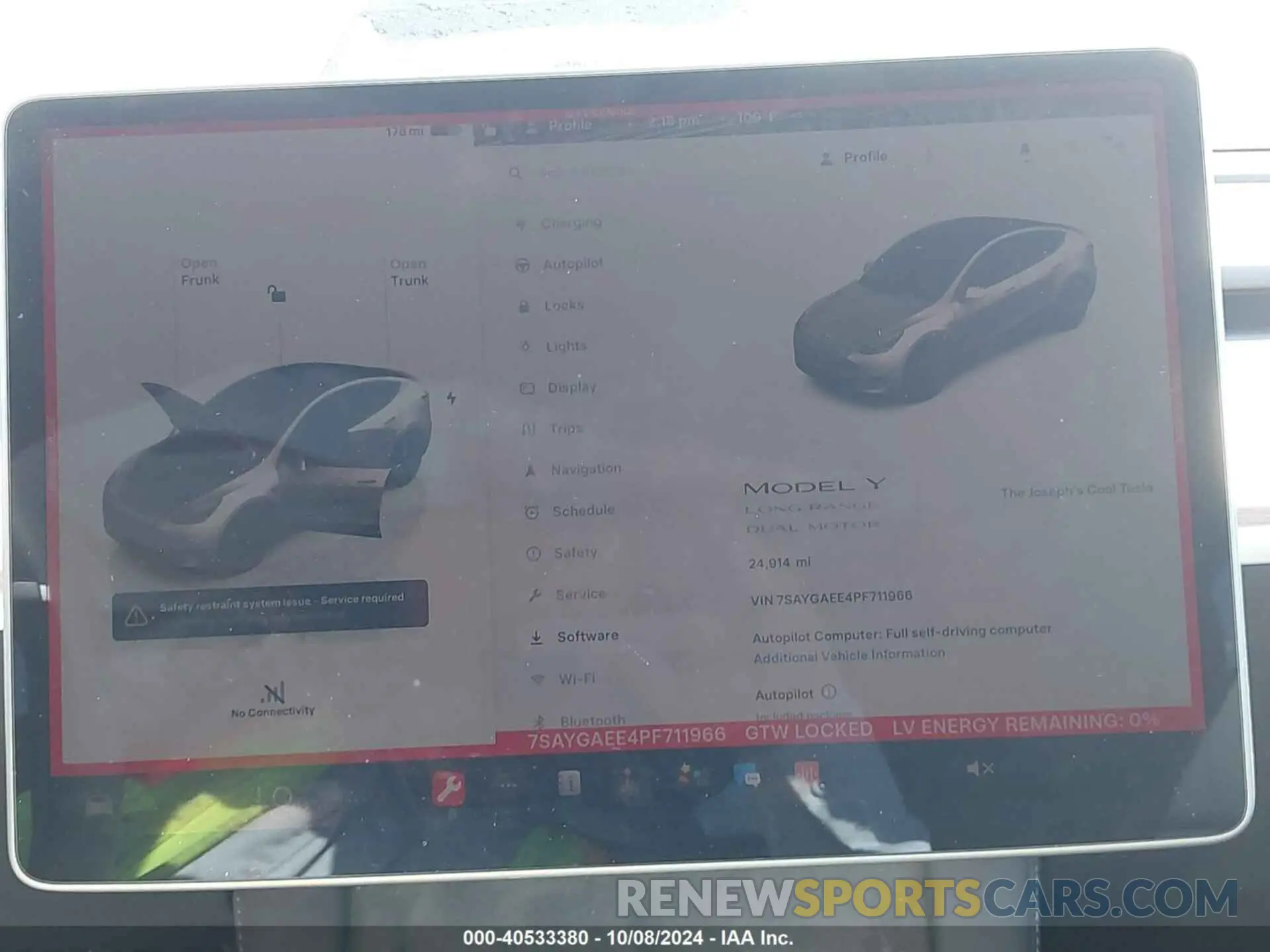 7 Фотография поврежденного автомобиля 7SAYGAEE4PF711966 TESLA MODEL Y 2023