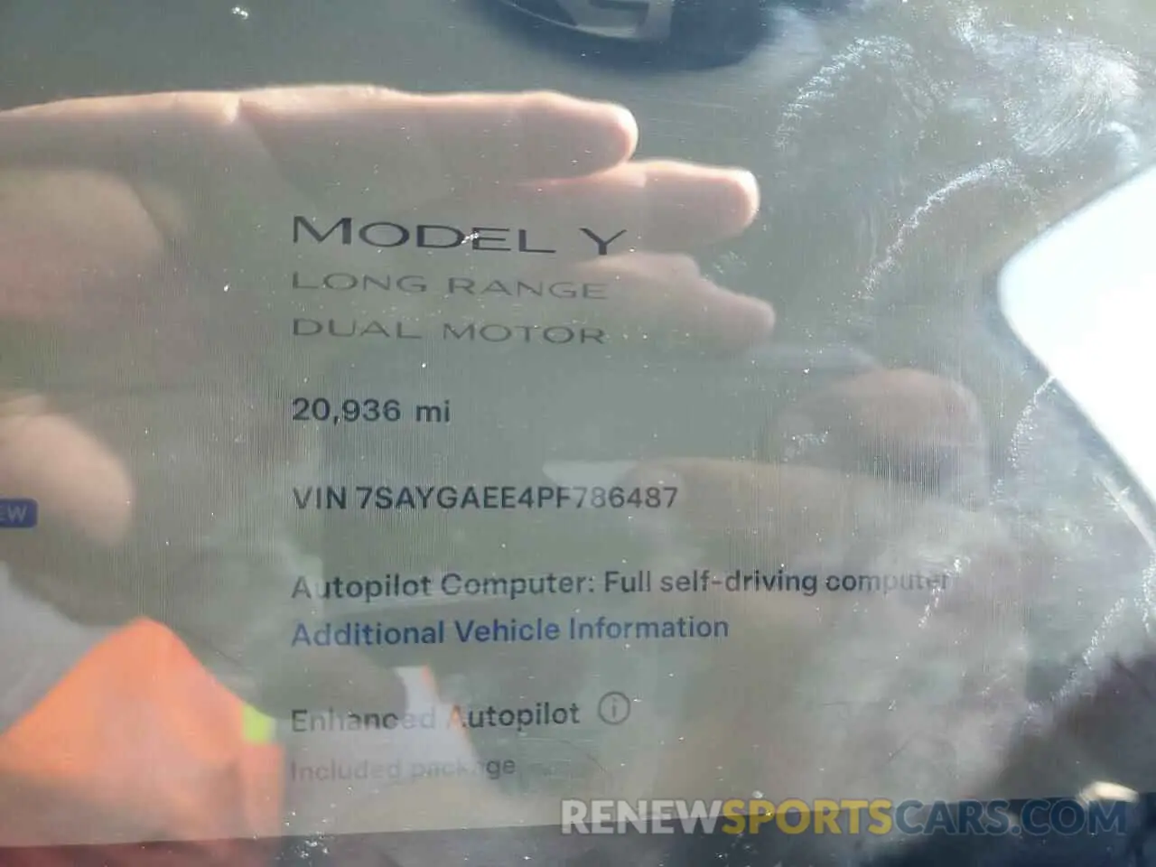 9 Фотография поврежденного автомобиля 7SAYGAEE4PF786487 TESLA MODEL Y 2023