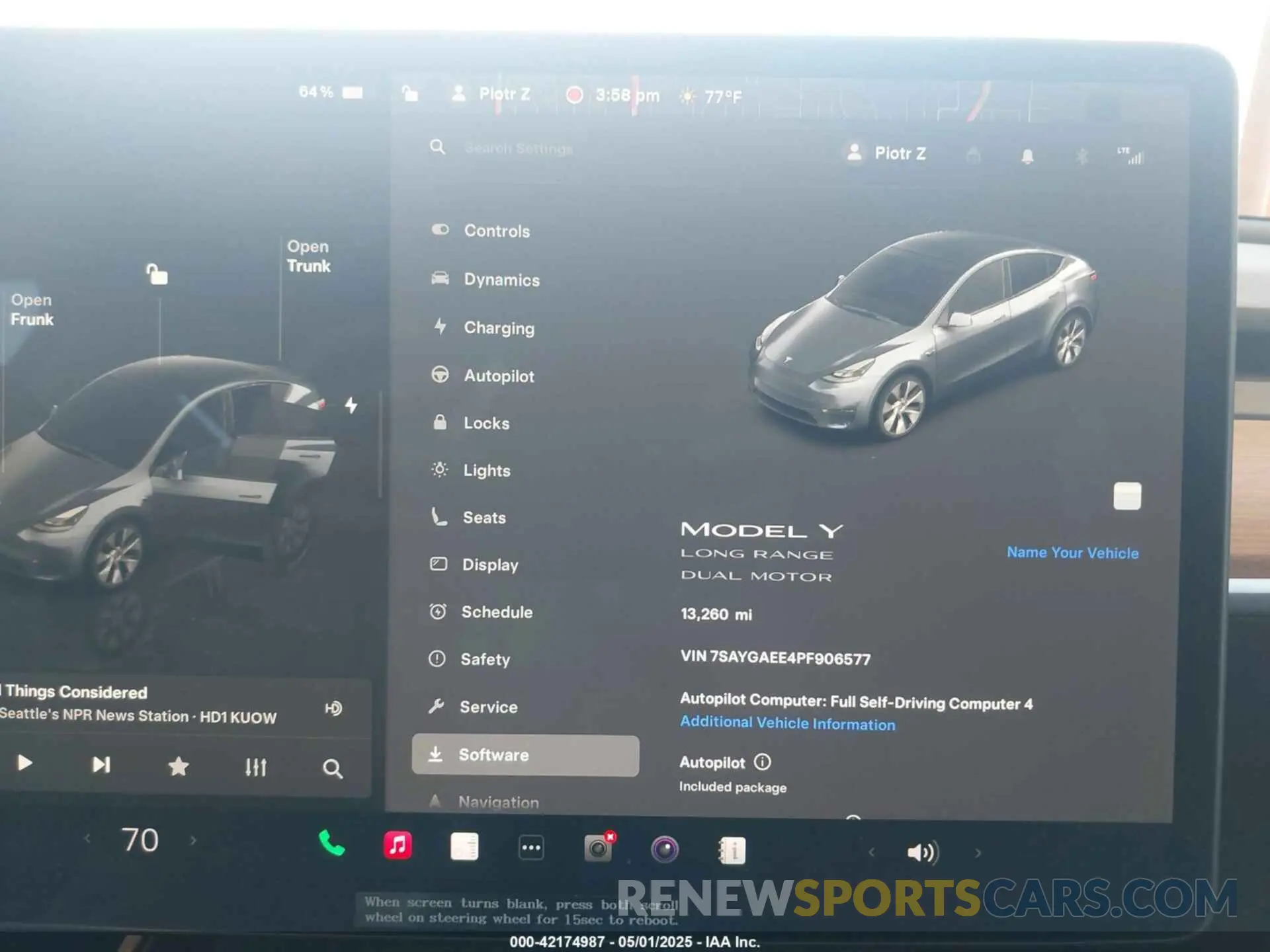 7 Фотография поврежденного автомобиля 7SAYGAEE4PF906577 TESLA MODEL Y 2023