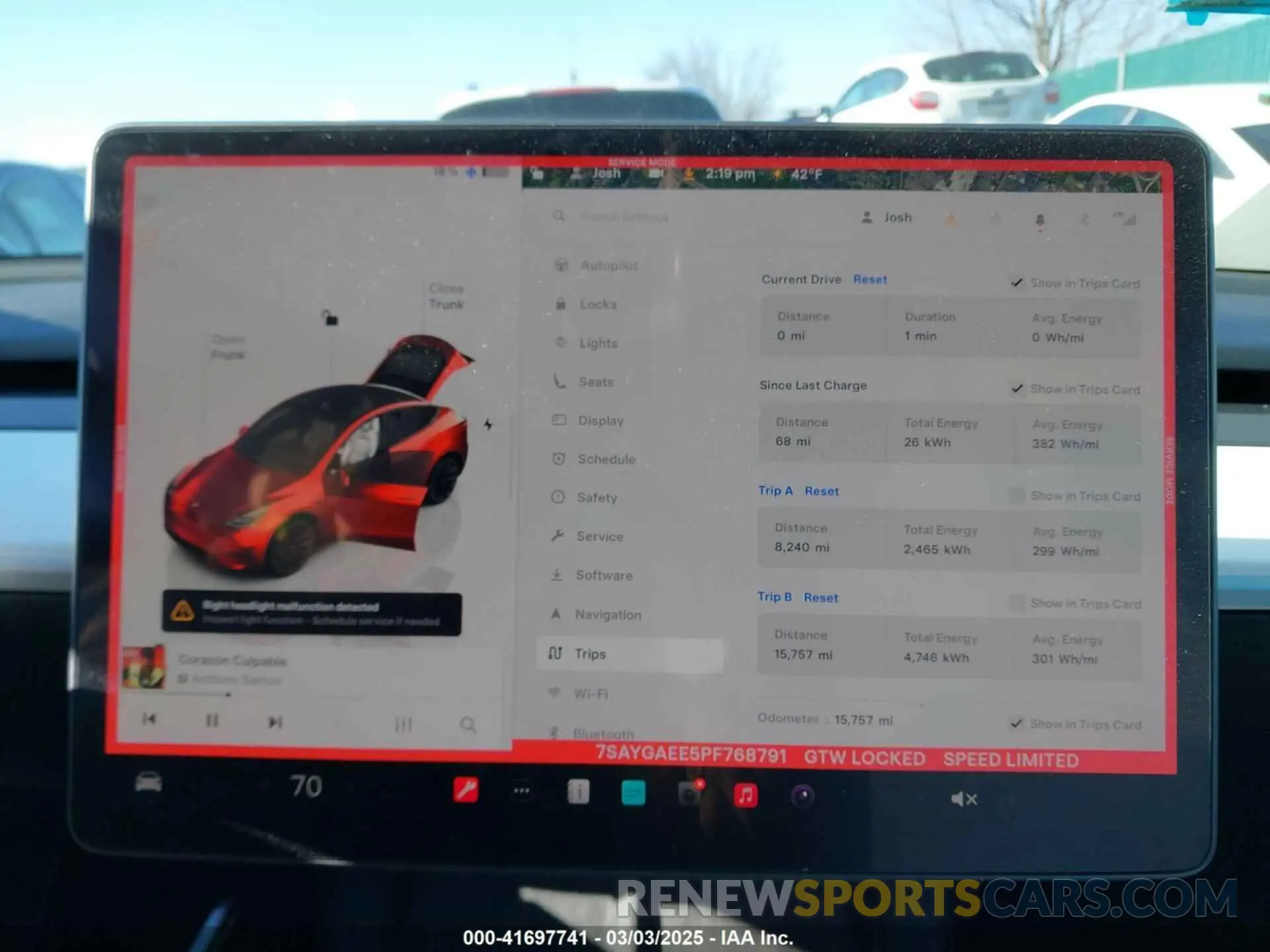 7 Photograph of a damaged car 7SAYGAEE5PF768791 TESLA MODEL Y 2023