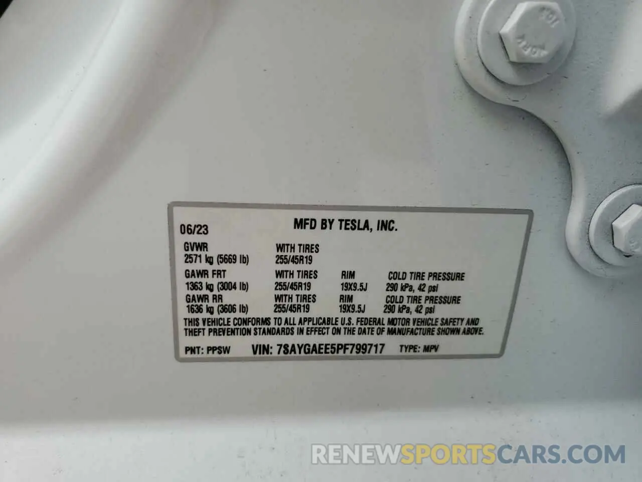 12 Photograph of a damaged car 7SAYGAEE5PF799717 TESLA MODEL Y 2023