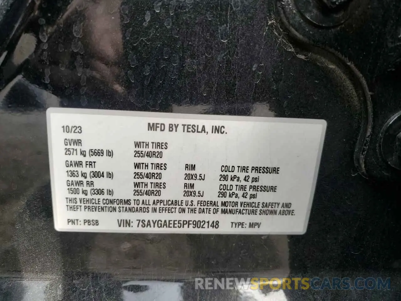 13 Фотография поврежденного автомобиля 7SAYGAEE5PF902148 TESLA MODEL Y 2023