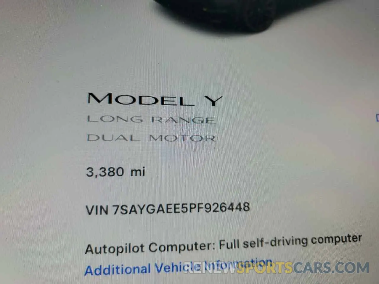 9 Фотография поврежденного автомобиля 7SAYGAEE5PF926448 TESLA MODEL Y 2023