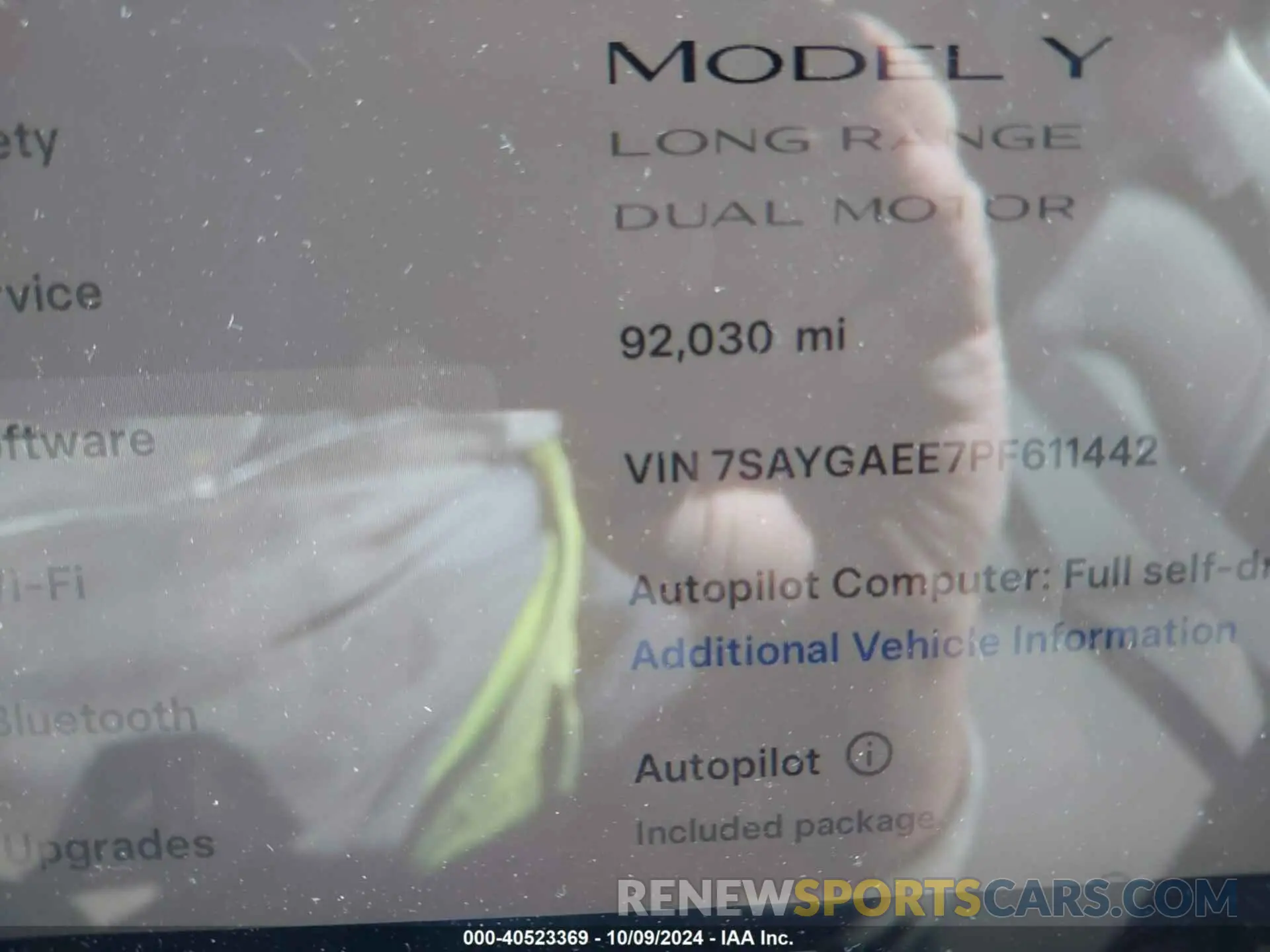 14 Фотография поврежденного автомобиля 7SAYGAEE7PF611442 TESLA MODEL Y 2023