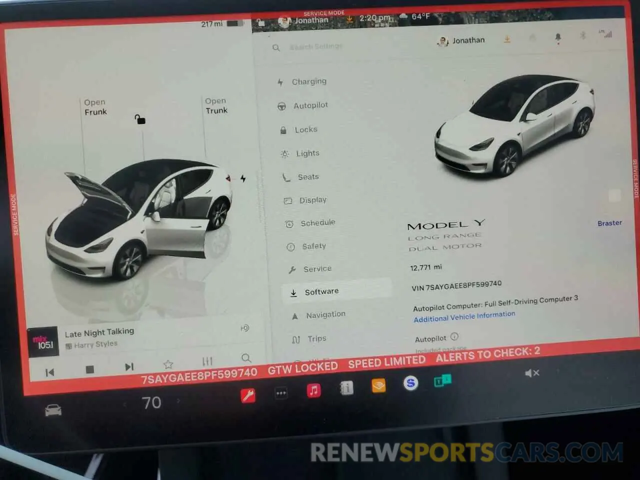 9 Фотография поврежденного автомобиля 7SAYGAEE8PF599740 TESLA MODEL Y 2023