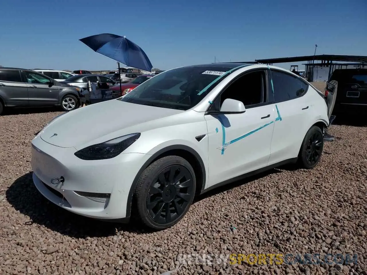 1 Photograph of a damaged car 7SAYGAEEXPF668248 TESLA MODEL Y 2023