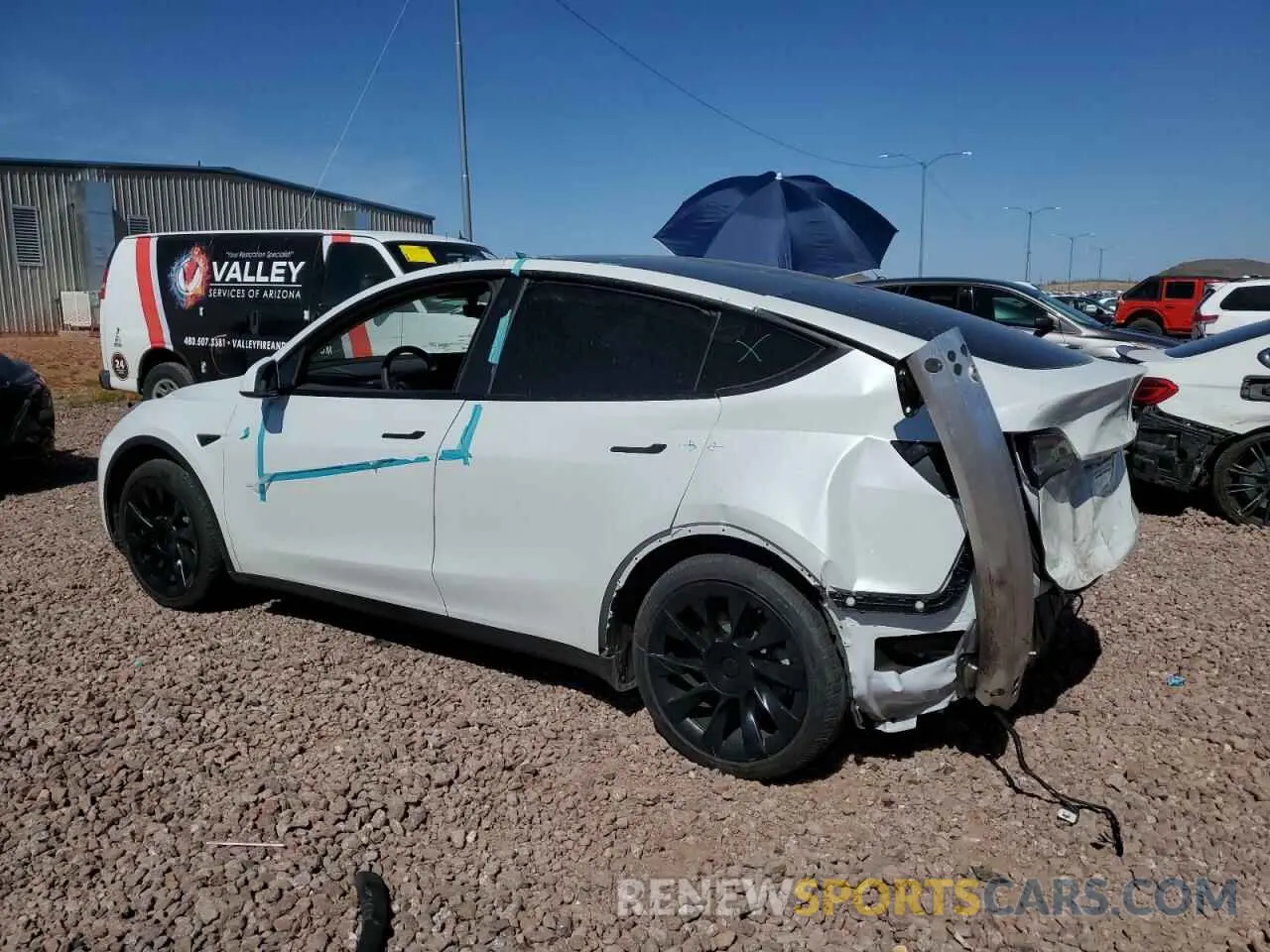 2 Photograph of a damaged car 7SAYGAEEXPF668248 TESLA MODEL Y 2023