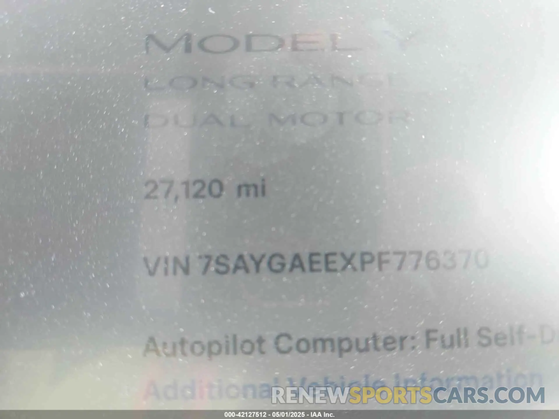16 Photograph of a damaged car 7SAYGAEEXPF776370 TESLA MODEL Y 2023