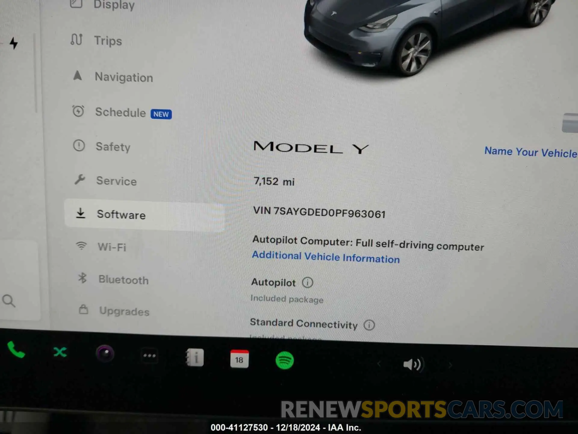 7 Фотография поврежденного автомобиля 7SAYGDED0PF963061 TESLA MODEL Y 2023