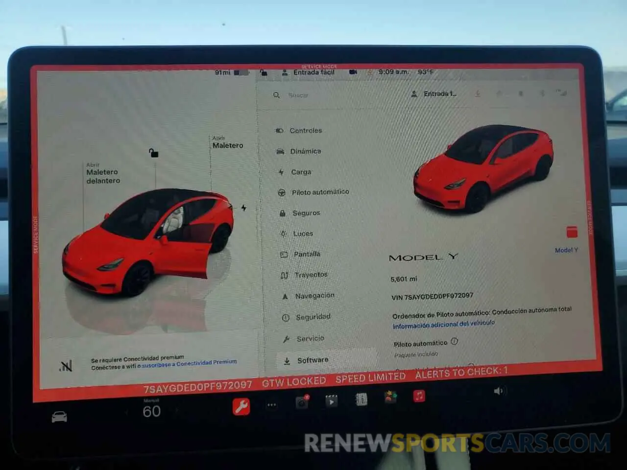 9 Фотография поврежденного автомобиля 7SAYGDED0PF972097 TESLA MODEL Y 2023