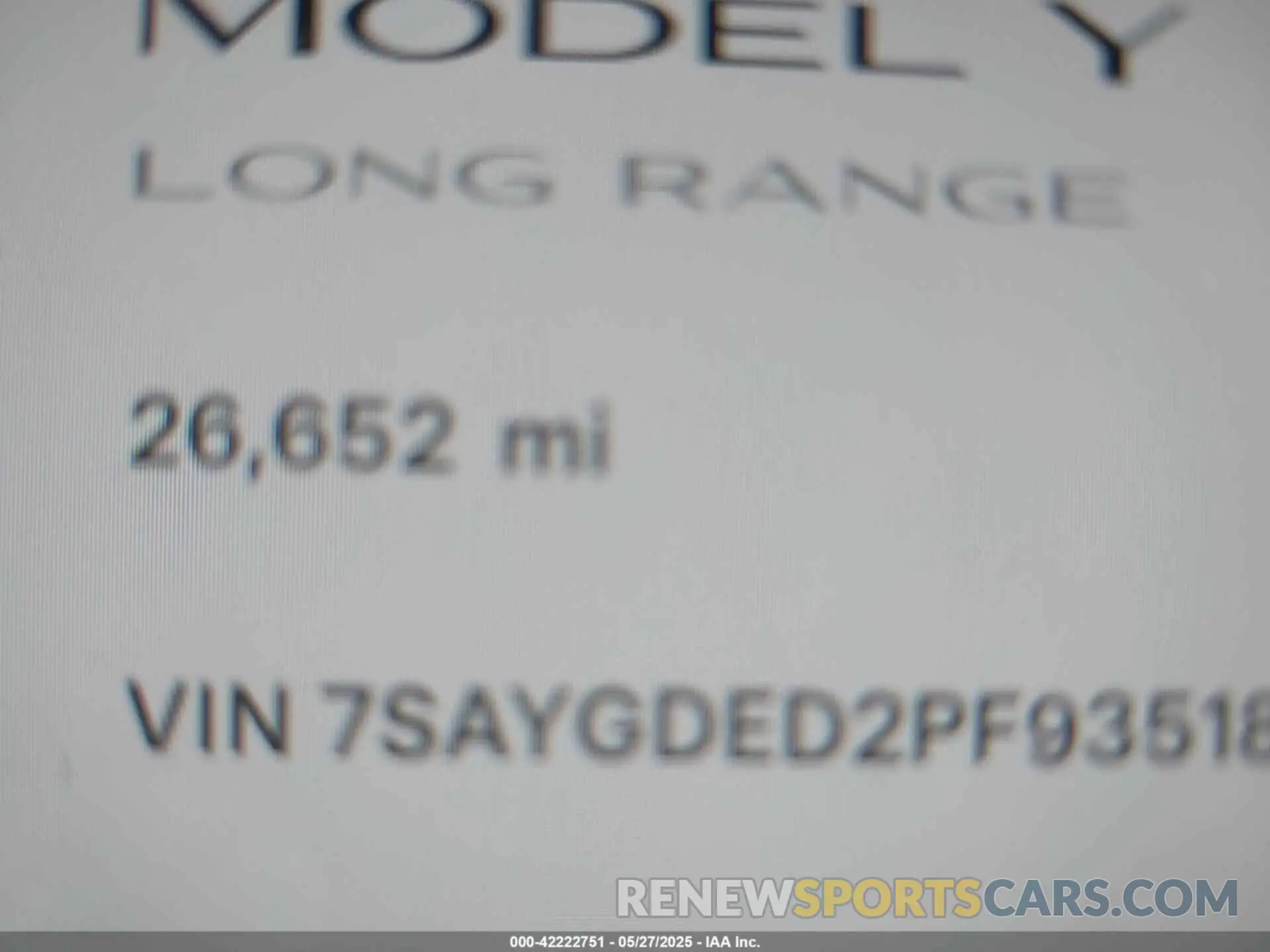 16 Фотография поврежденного автомобиля 7SAYGDED2PF935181 TESLA MODEL Y 2023