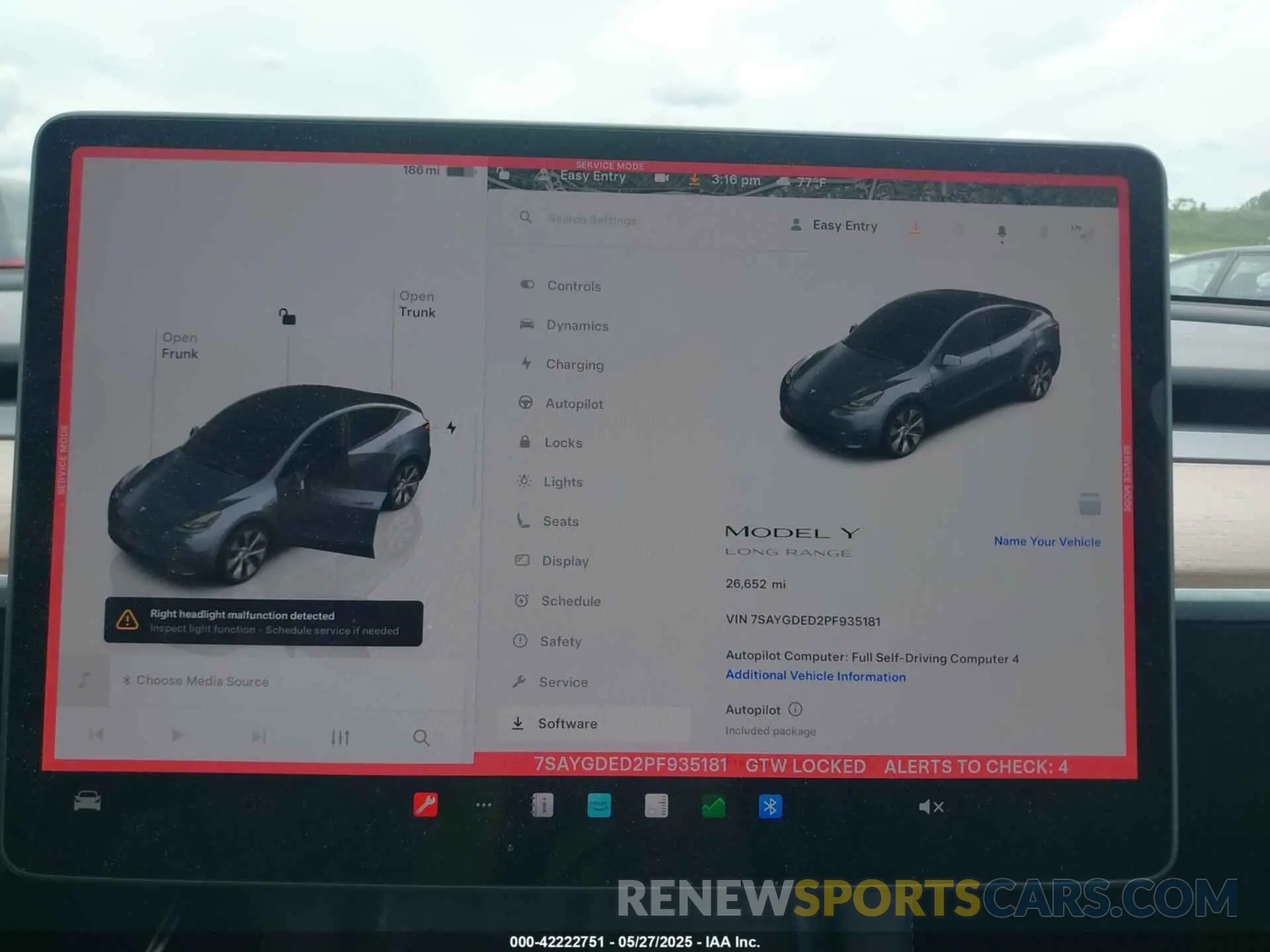 19 Фотография поврежденного автомобиля 7SAYGDED2PF935181 TESLA MODEL Y 2023