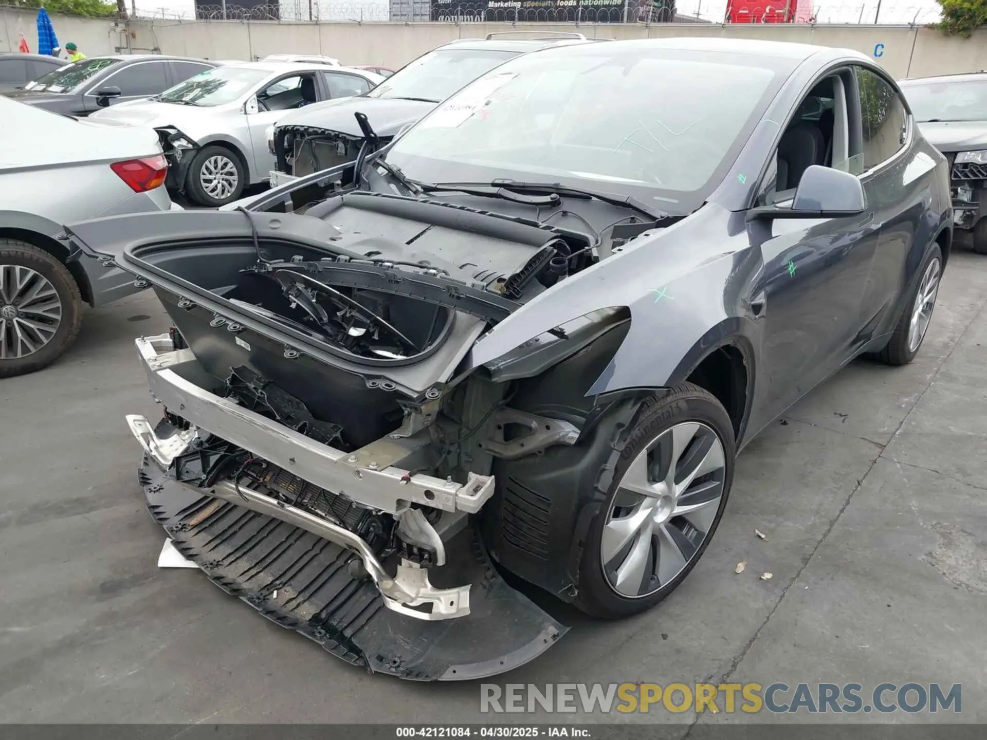 2 Photograph of a damaged car 7SAYGDED3PF962583 TESLA MODEL Y 2023