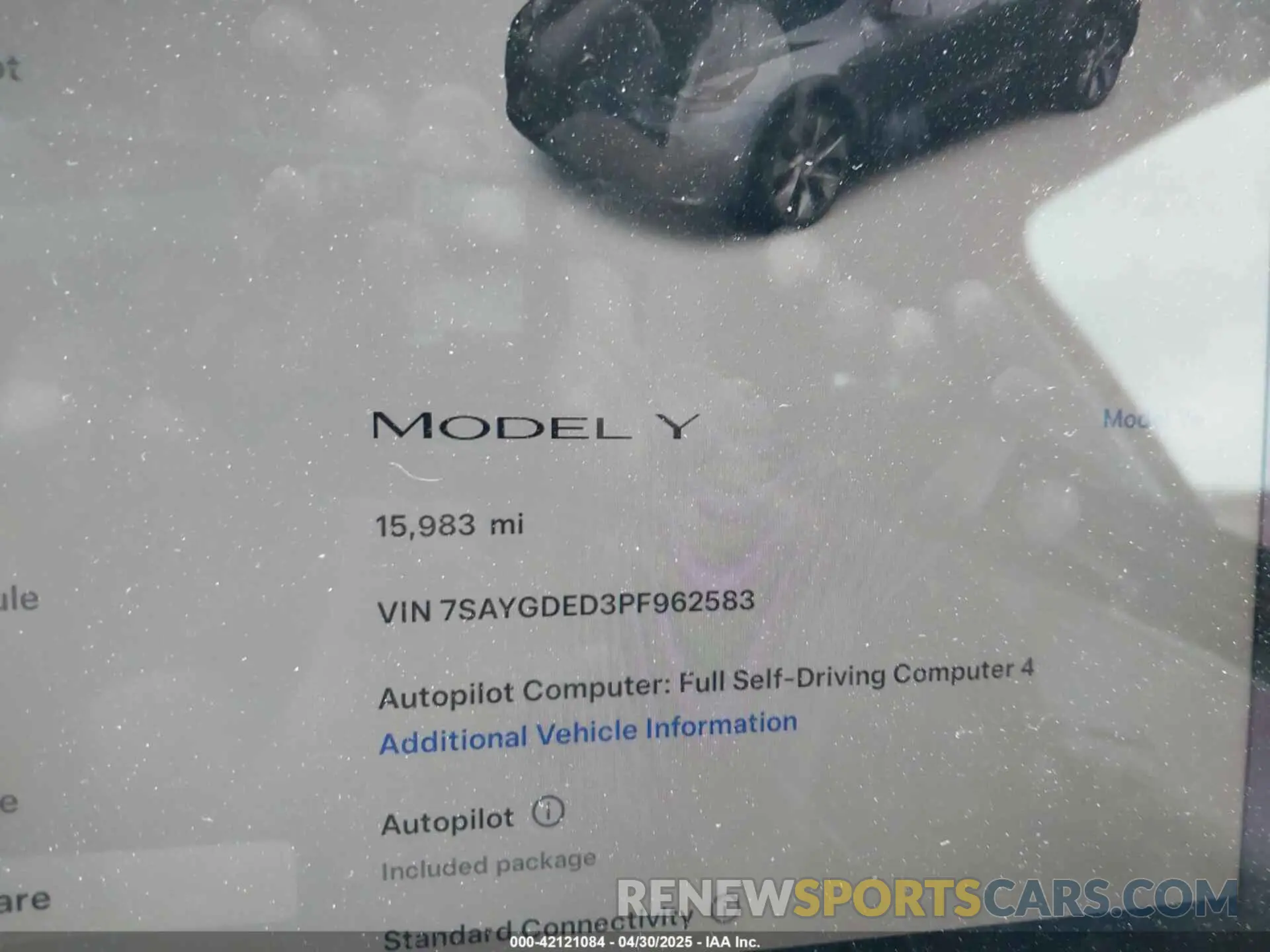 7 Photograph of a damaged car 7SAYGDED3PF962583 TESLA MODEL Y 2023