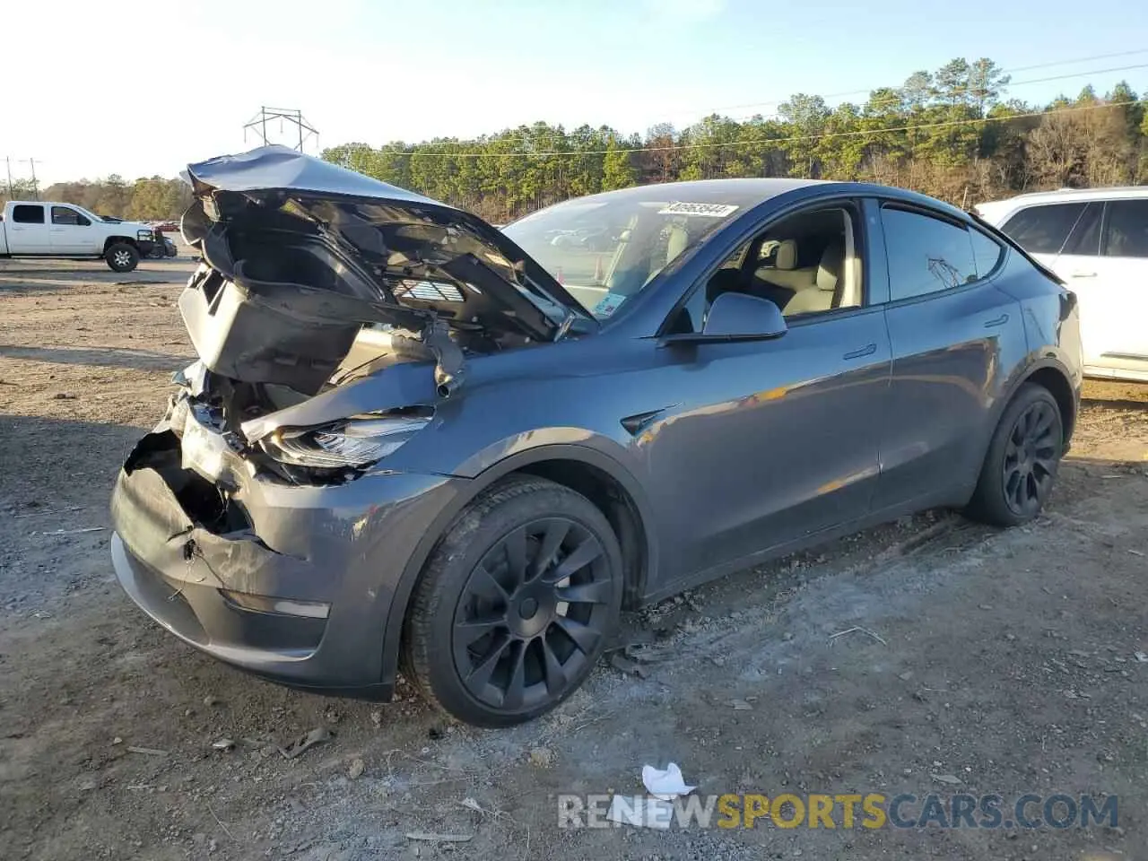 1 Photograph of a damaged car 7SAYGDEE0PA032369 TESLA MODEL Y 2023