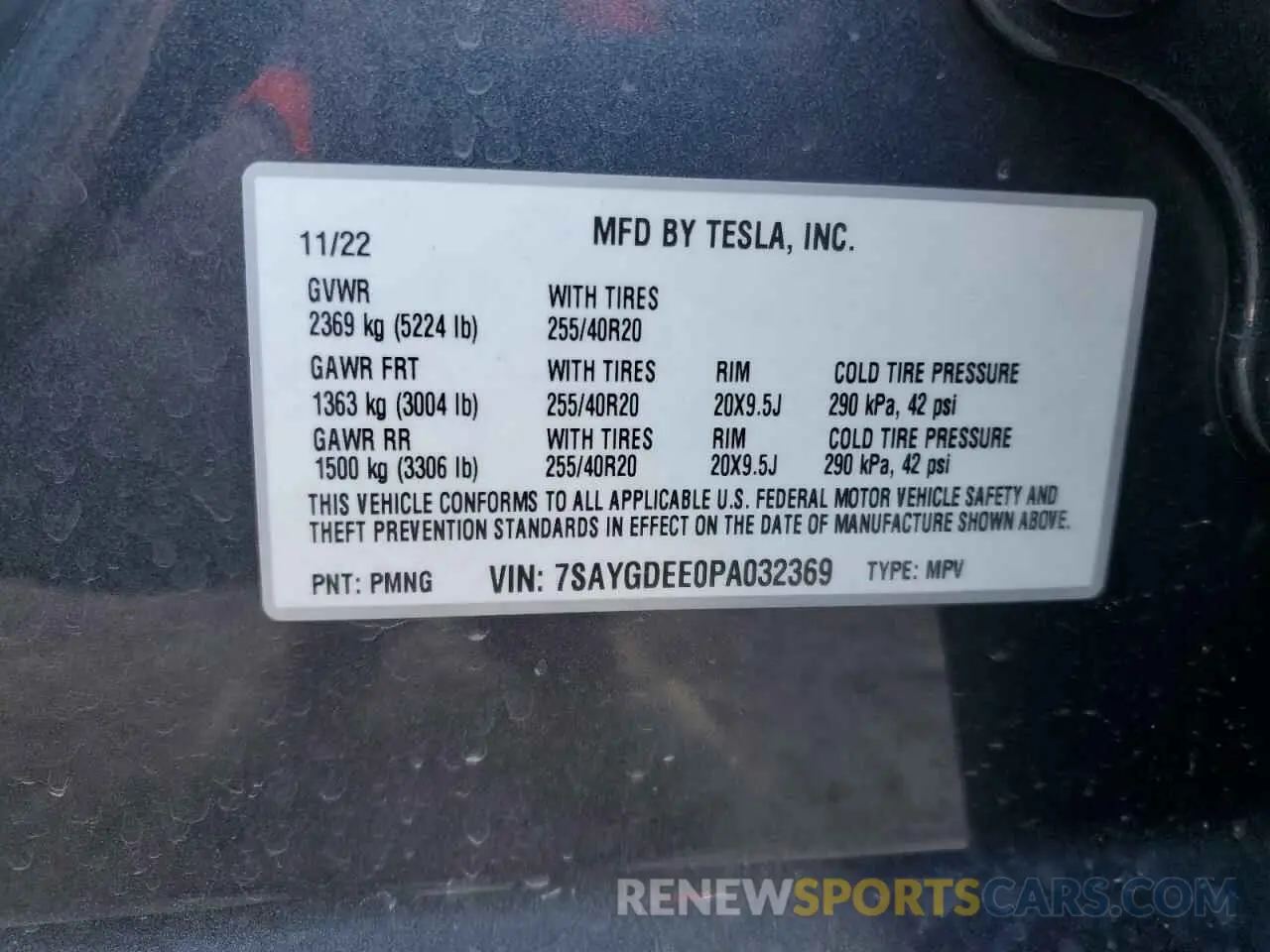 12 Photograph of a damaged car 7SAYGDEE0PA032369 TESLA MODEL Y 2023