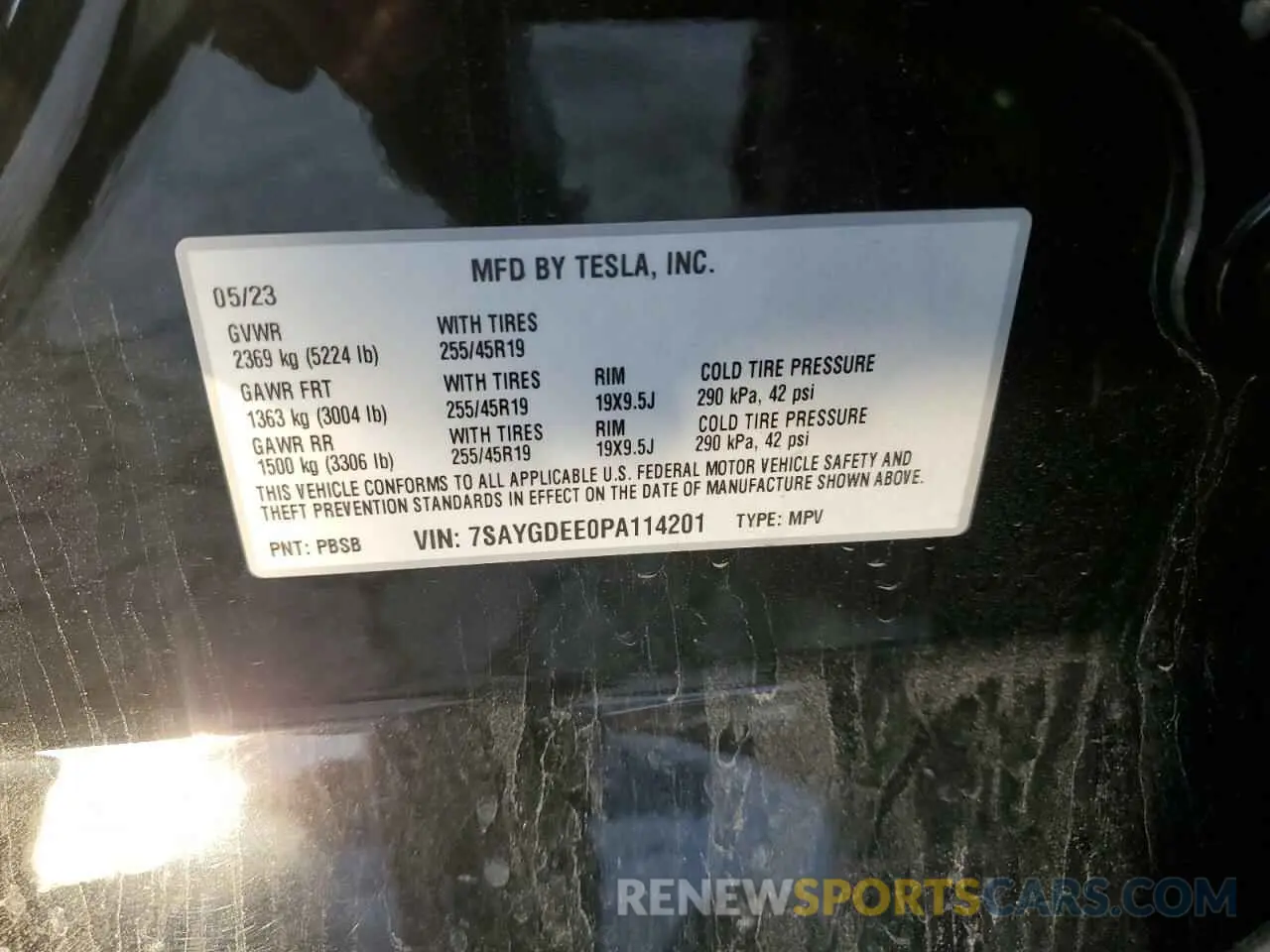 15 Фотография поврежденного автомобиля 7SAYGDEE0PA114201 TESLA MODEL Y 2023
