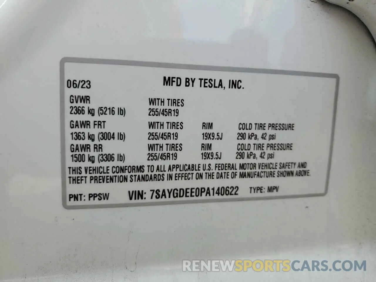14 Photograph of a damaged car 7SAYGDEE0PA140622 TESLA MODEL Y 2023