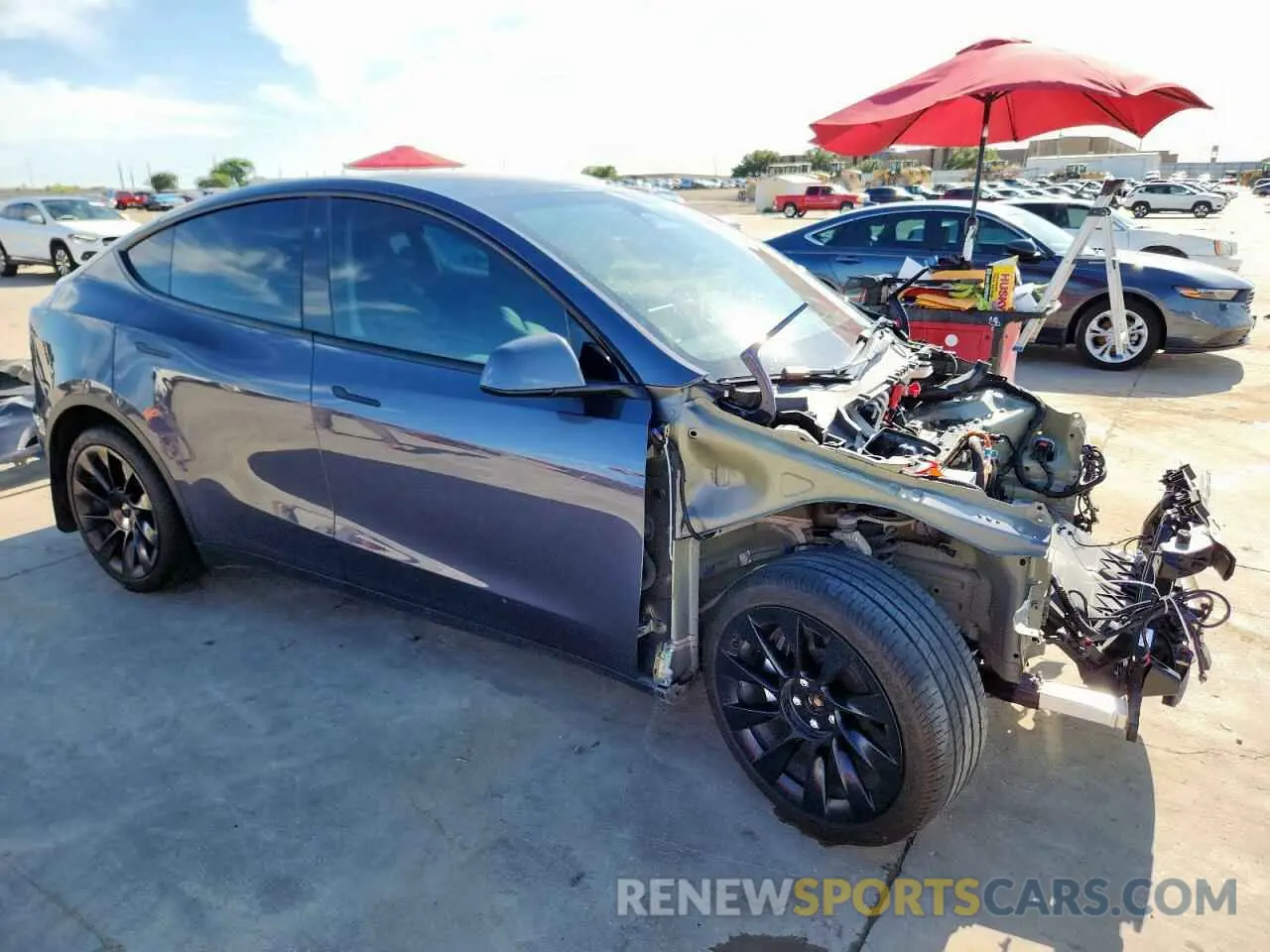 4 Фотография поврежденного автомобиля 7SAYGDEE0PA152477 TESLA MODEL Y 2023