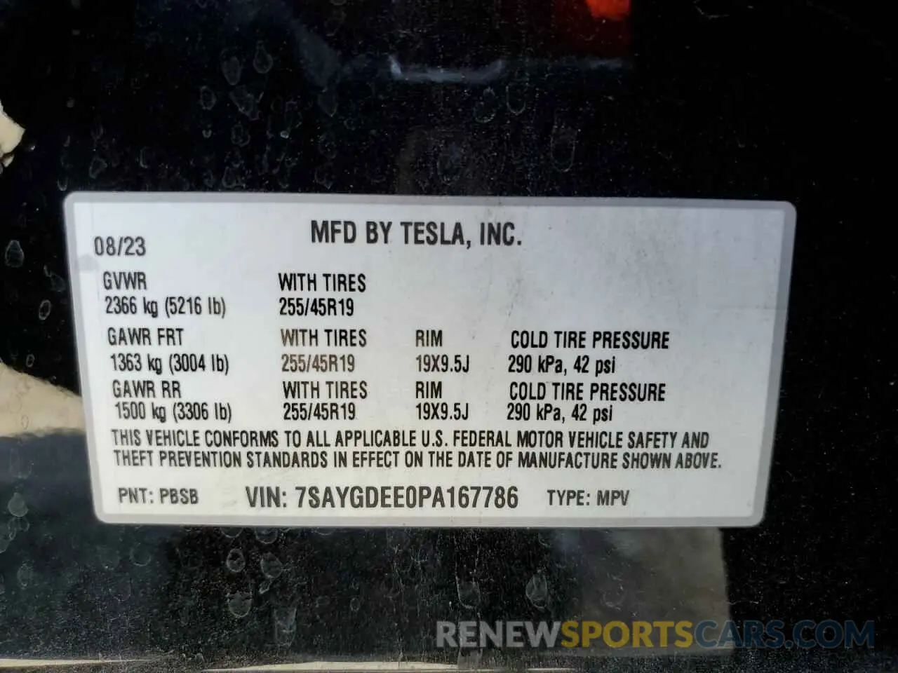 15 Фотография поврежденного автомобиля 7SAYGDEE0PA167786 TESLA MODEL Y 2023