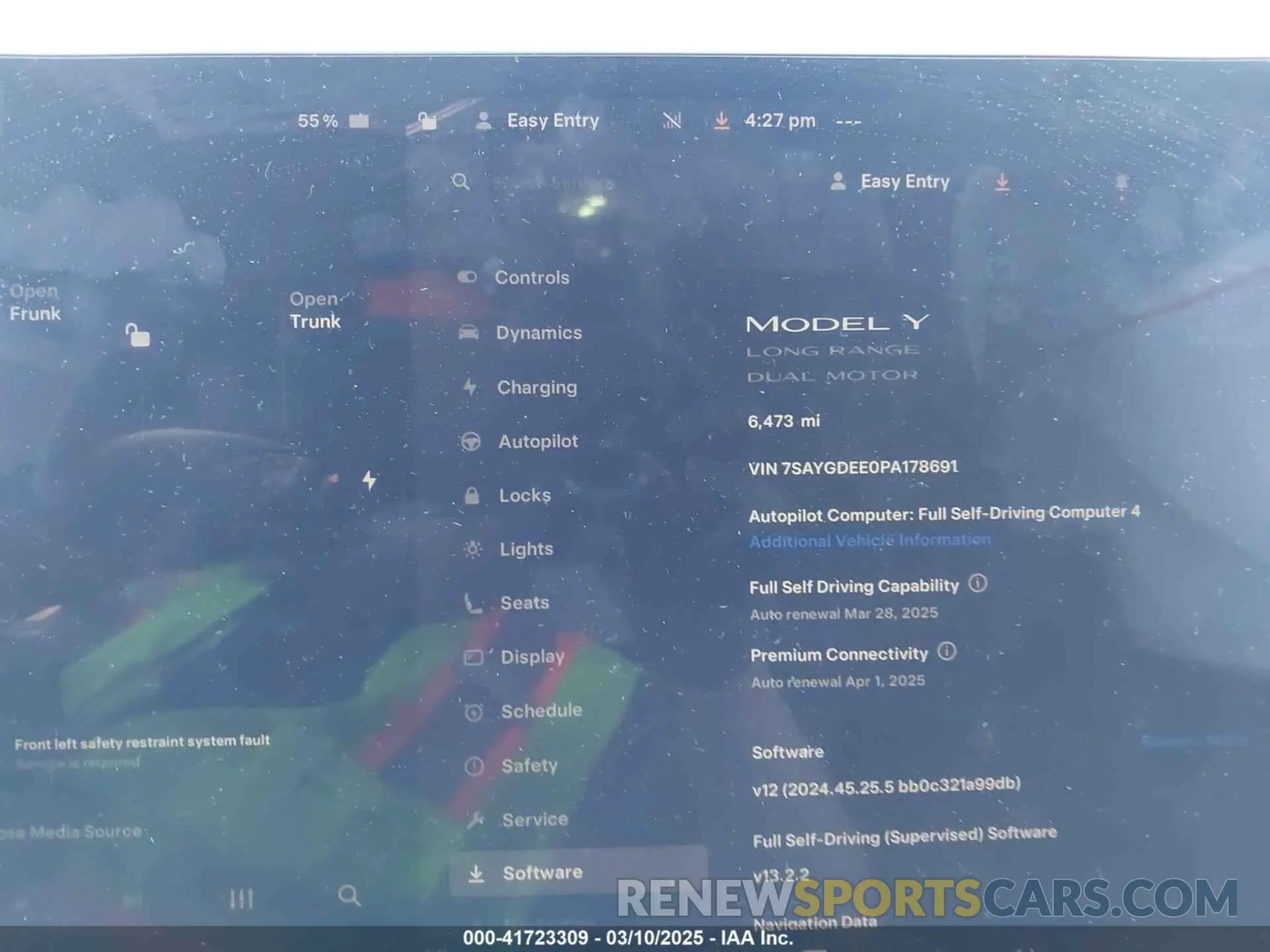 7 Фотография поврежденного автомобиля 7SAYGDEE0PA178691 TESLA MODEL Y 2023