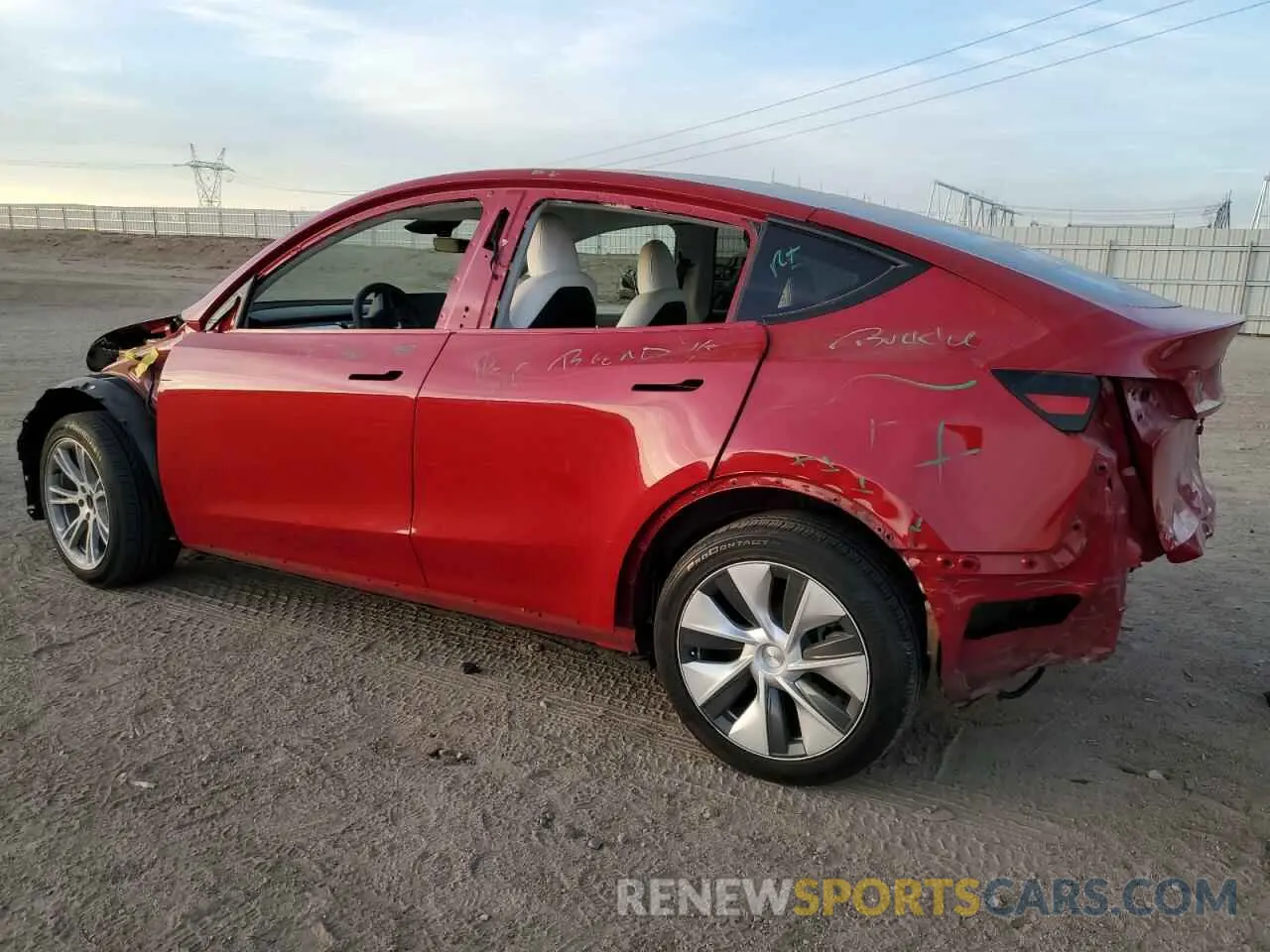 2 Фотография поврежденного автомобиля 7SAYGDEE0PF834942 TESLA MODEL Y 2023