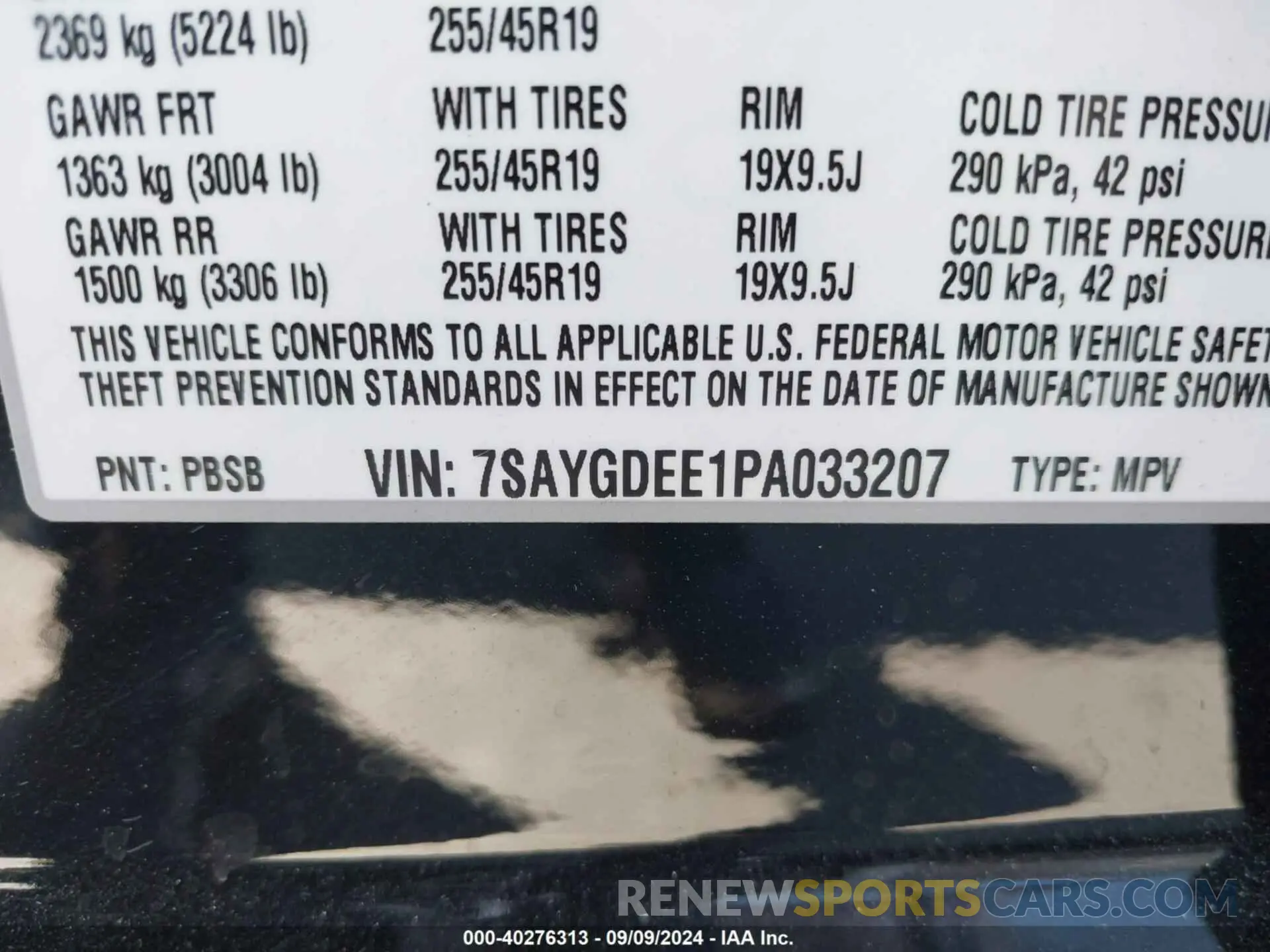 9 Photograph of a damaged car 7SAYGDEE1PA033207 TESLA MODEL Y 2023
