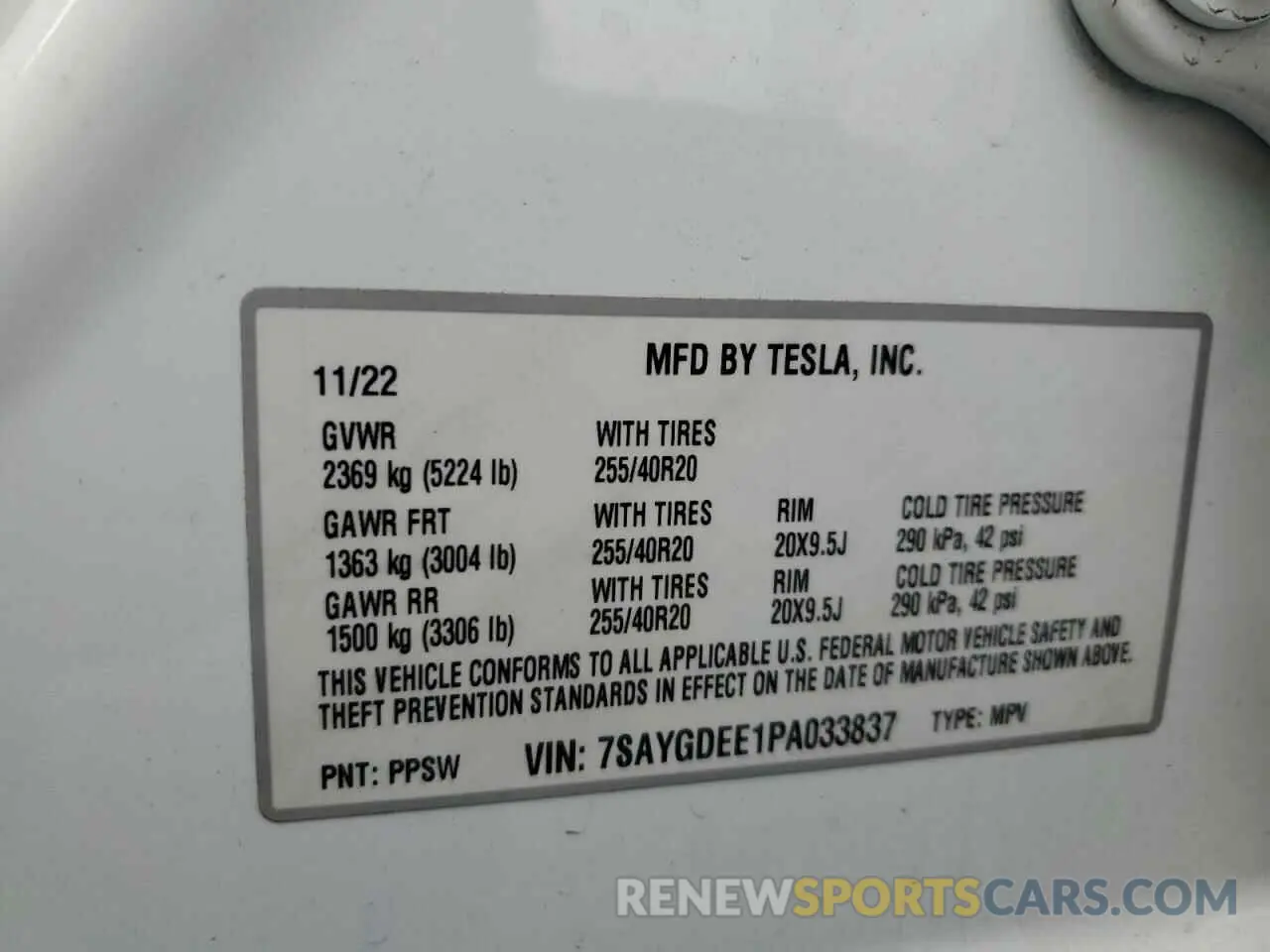 12 Photograph of a damaged car 7SAYGDEE1PA033837 TESLA MODEL Y 2023