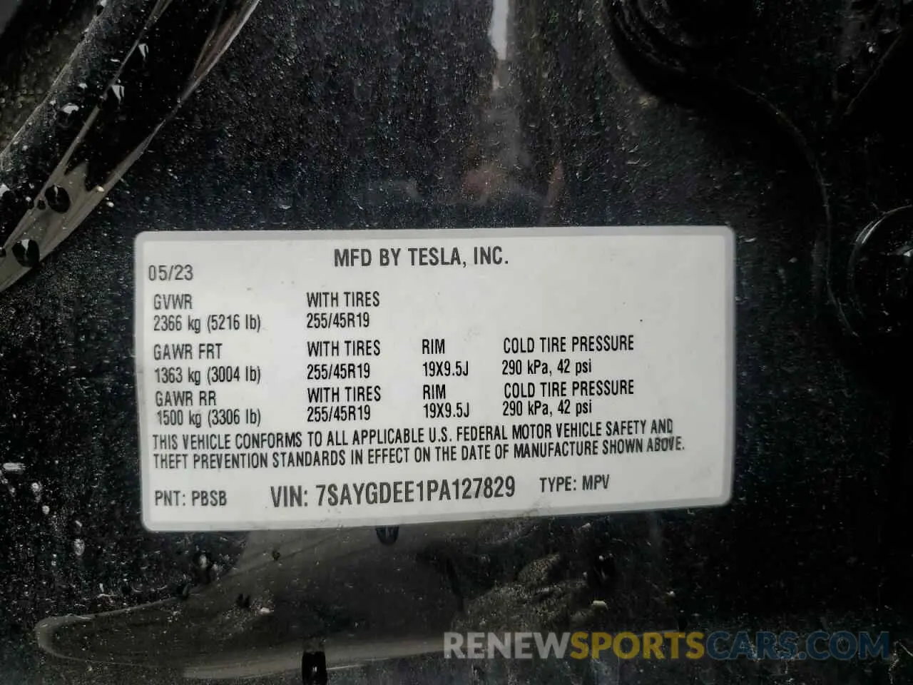 12 Фотография поврежденного автомобиля 7SAYGDEE1PA127829 TESLA MODEL Y 2023