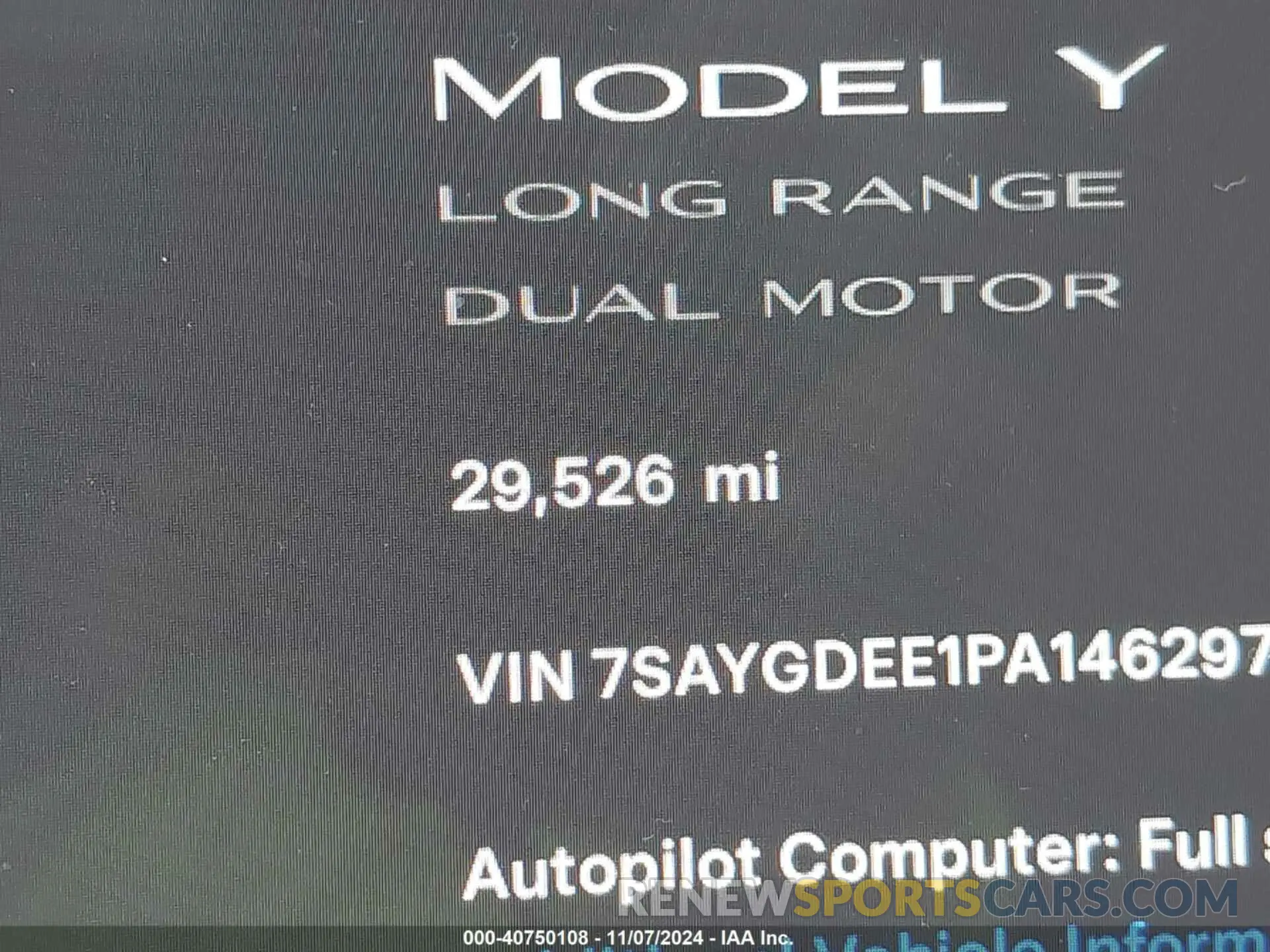7 Photograph of a damaged car 7SAYGDEE1PA146297 TESLA MODEL Y 2023