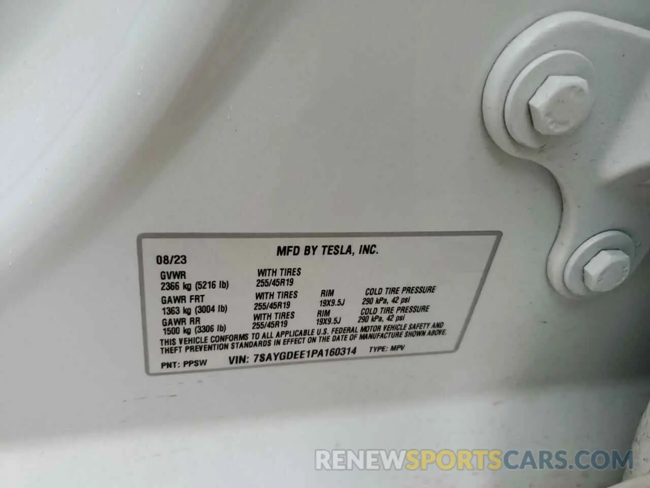 14 Фотография поврежденного автомобиля 7SAYGDEE1PA160314 TESLA MODEL Y 2023