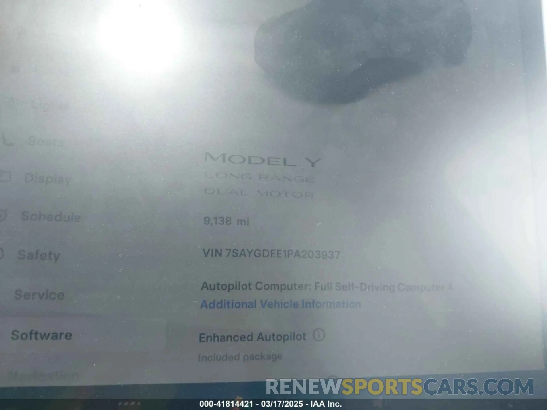 14 Фотография поврежденного автомобиля 7SAYGDEE1PA203937 TESLA MODEL Y 2023