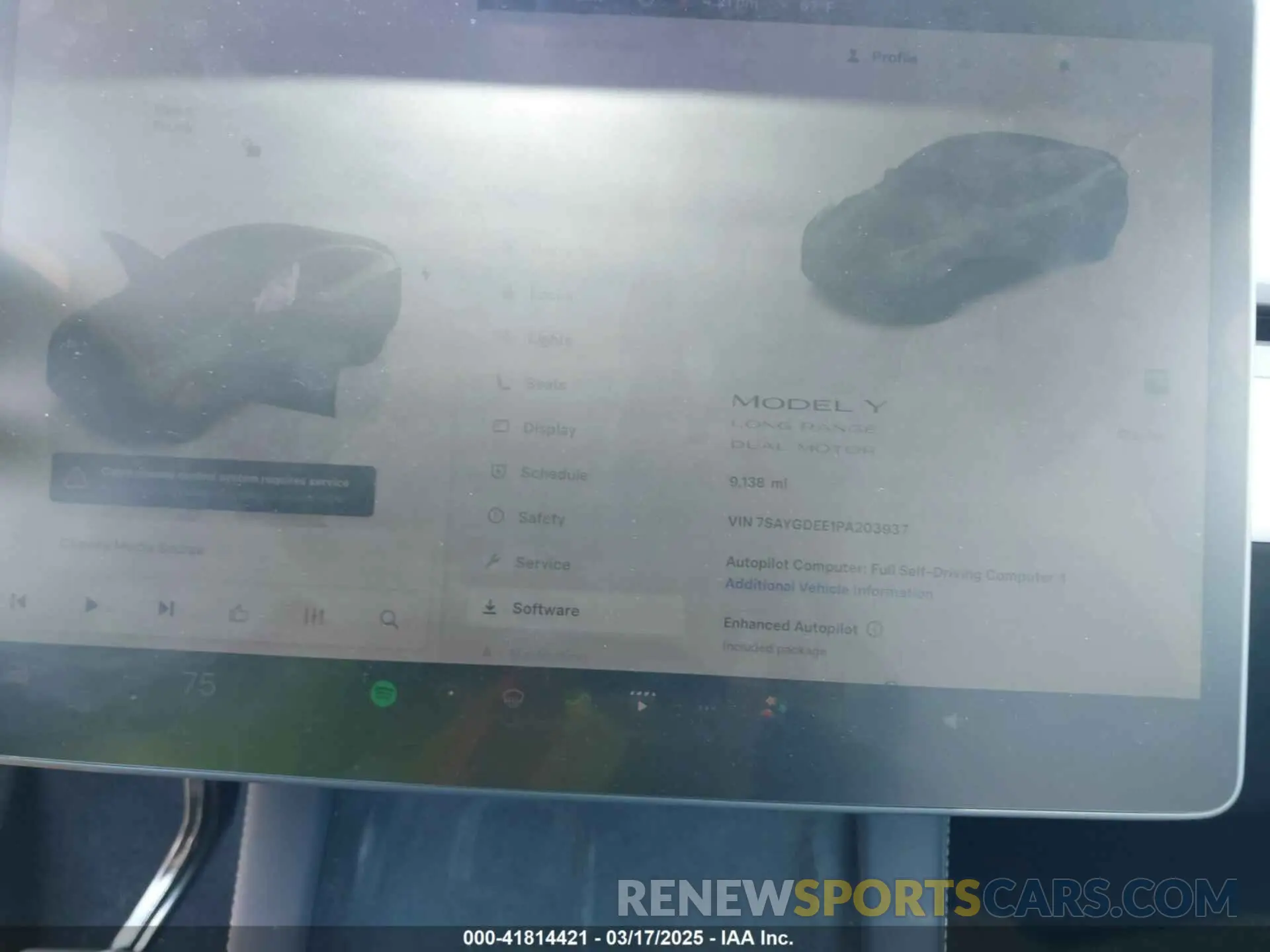 7 Фотография поврежденного автомобиля 7SAYGDEE1PA203937 TESLA MODEL Y 2023