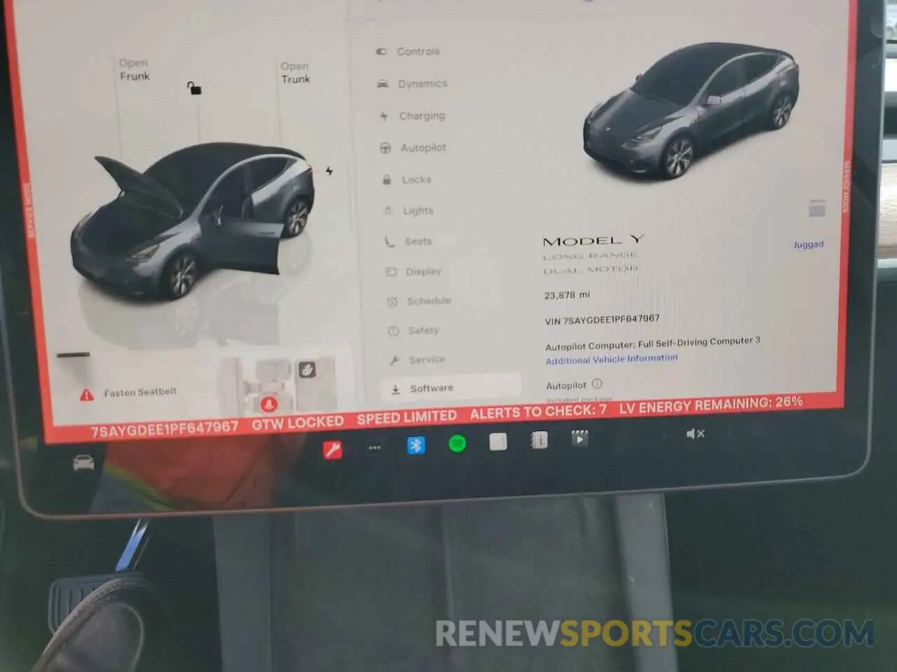 9 Фотография поврежденного автомобиля 7SAYGDEE1PF647967 TESLA MODEL Y 2023