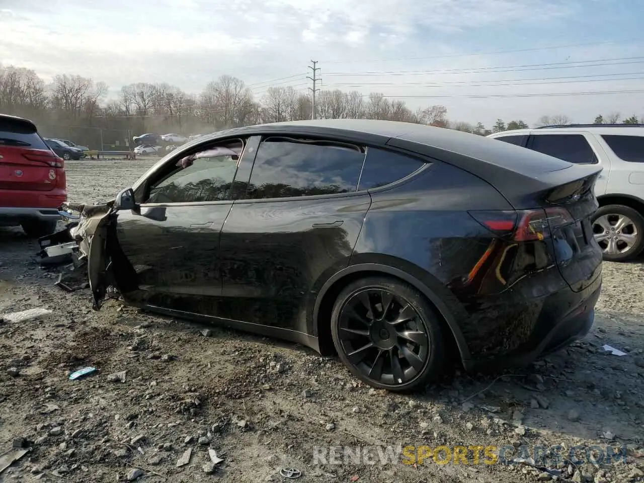 2 Фотография поврежденного автомобиля 7SAYGDEE1PF693055 TESLA MODEL Y 2023
