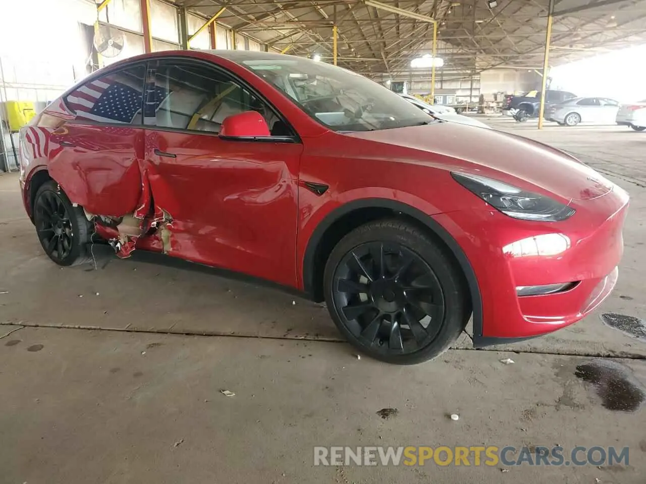 4 Фотография поврежденного автомобиля 7SAYGDEE1PF893126 TESLA MODEL Y 2023