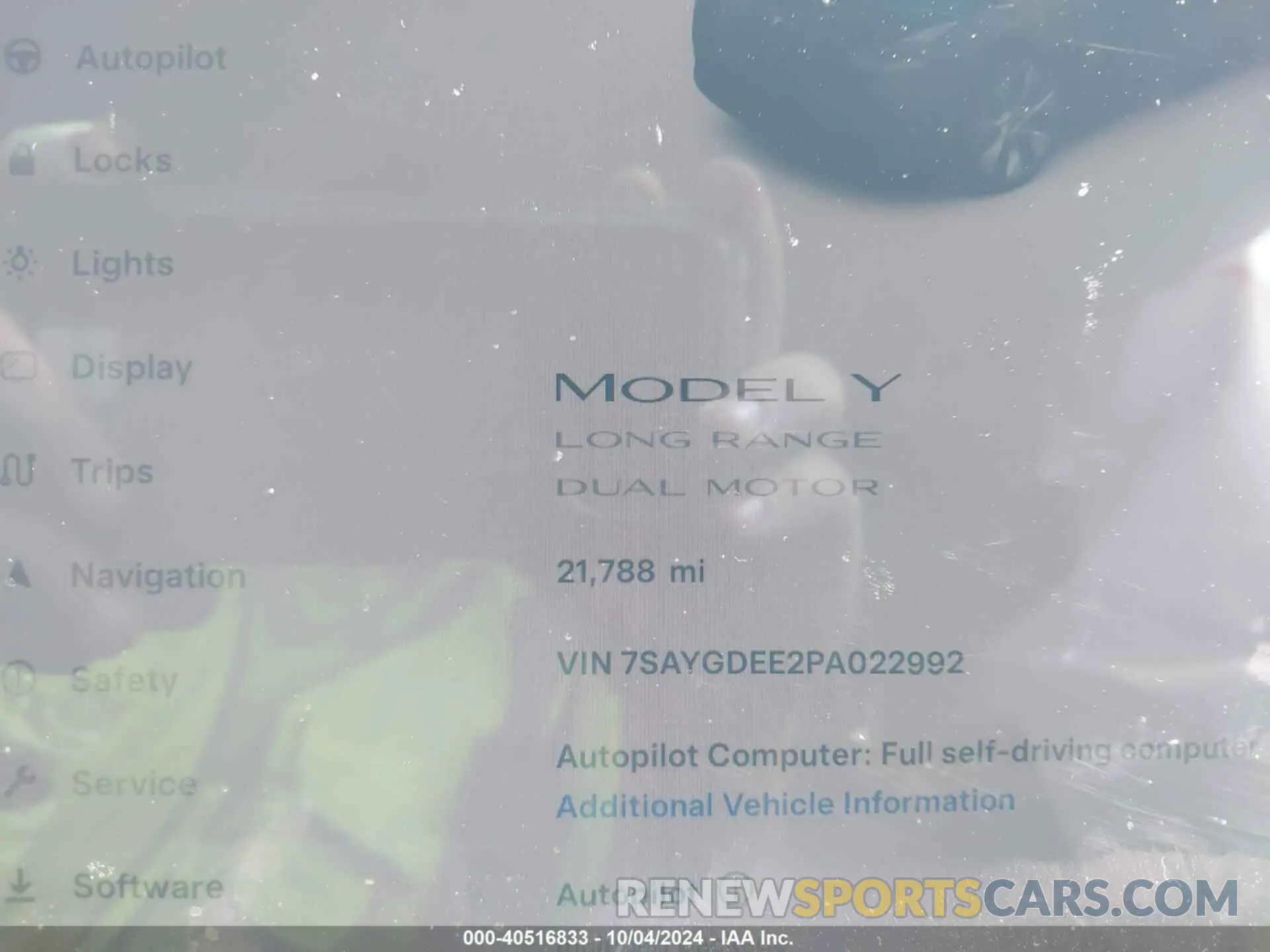 7 Фотография поврежденного автомобиля 7SAYGDEE2PA022992 TESLA MODEL Y 2023