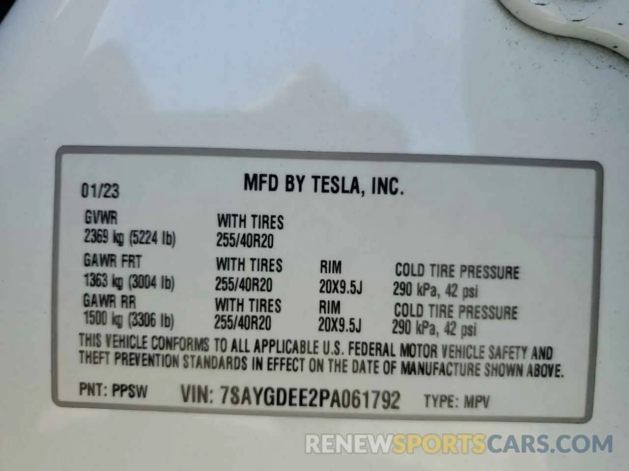 12 Фотография поврежденного автомобиля 7SAYGDEE2PA061792 TESLA MODEL Y 2023