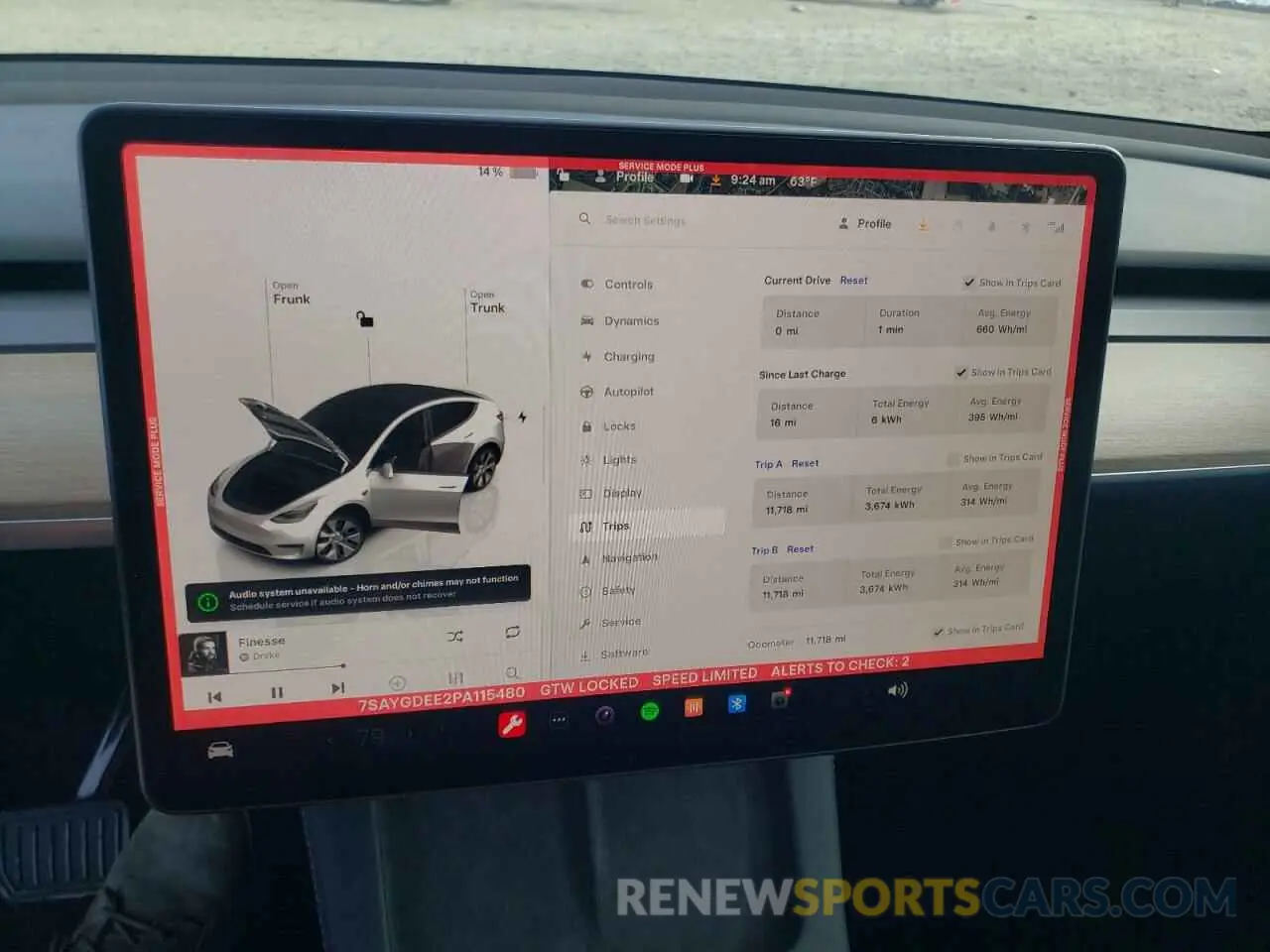9 Фотография поврежденного автомобиля 7SAYGDEE2PA115480 TESLA MODEL Y 2023