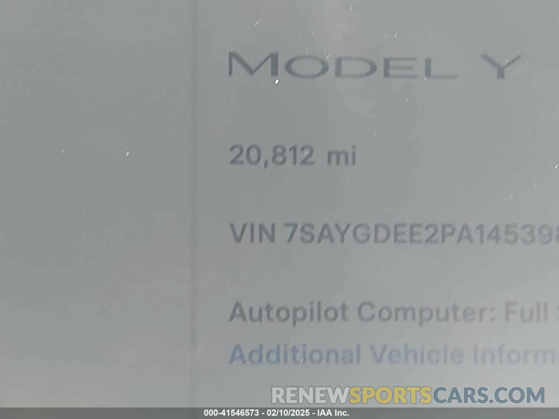 14 Photograph of a damaged car 7SAYGDEE2PA145398 TESLA MODEL Y 2023