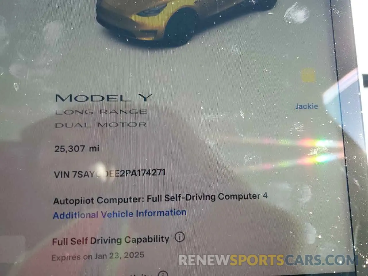 9 Фотография поврежденного автомобиля 7SAYGDEE2PA174271 TESLA MODEL Y 2023